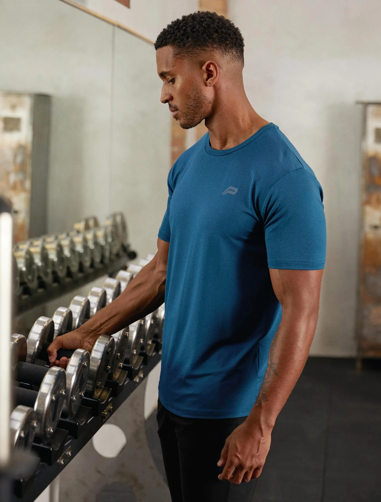 Hybrid Everyday T-Shirt - Blue Marl - Image 5