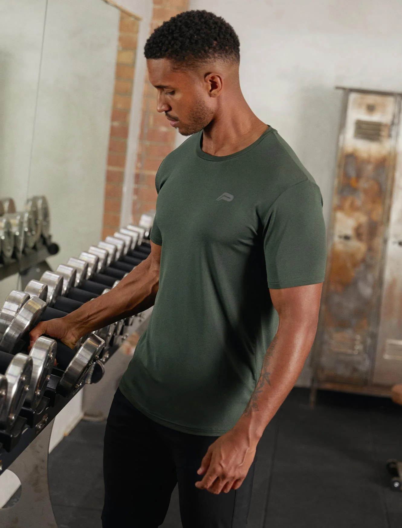 Hybrid Everyday T-Shirt - Olive Marl - Image 6