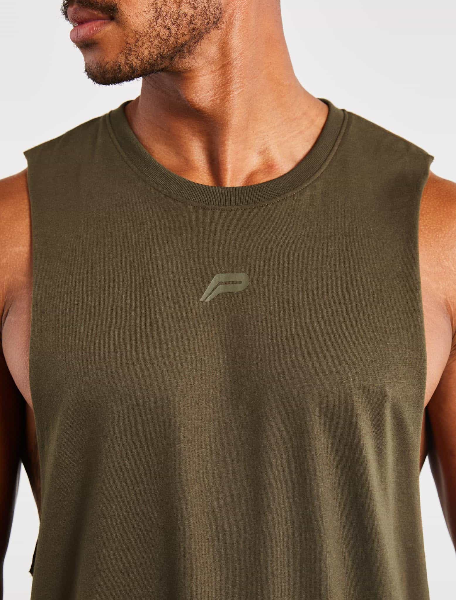Icon Drop Arm Tank - Olive - Image 4