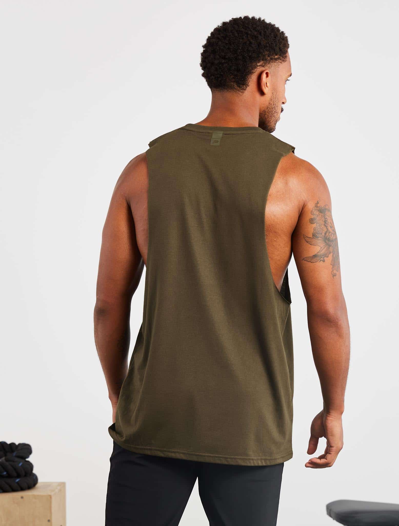 Icon Drop Arm Tank - Olive - Image 6