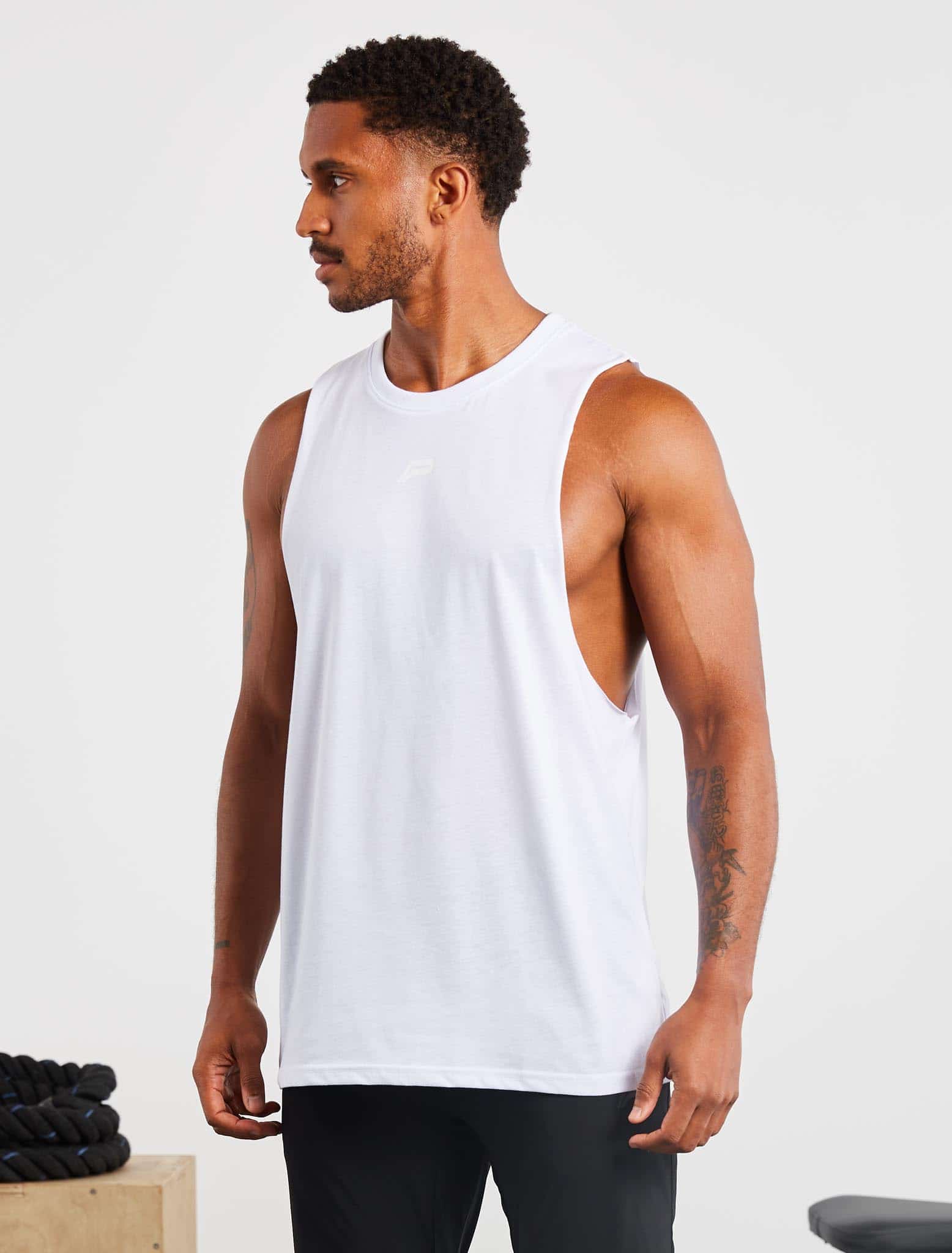 Icon Drop Arm Tank - White - Image 2