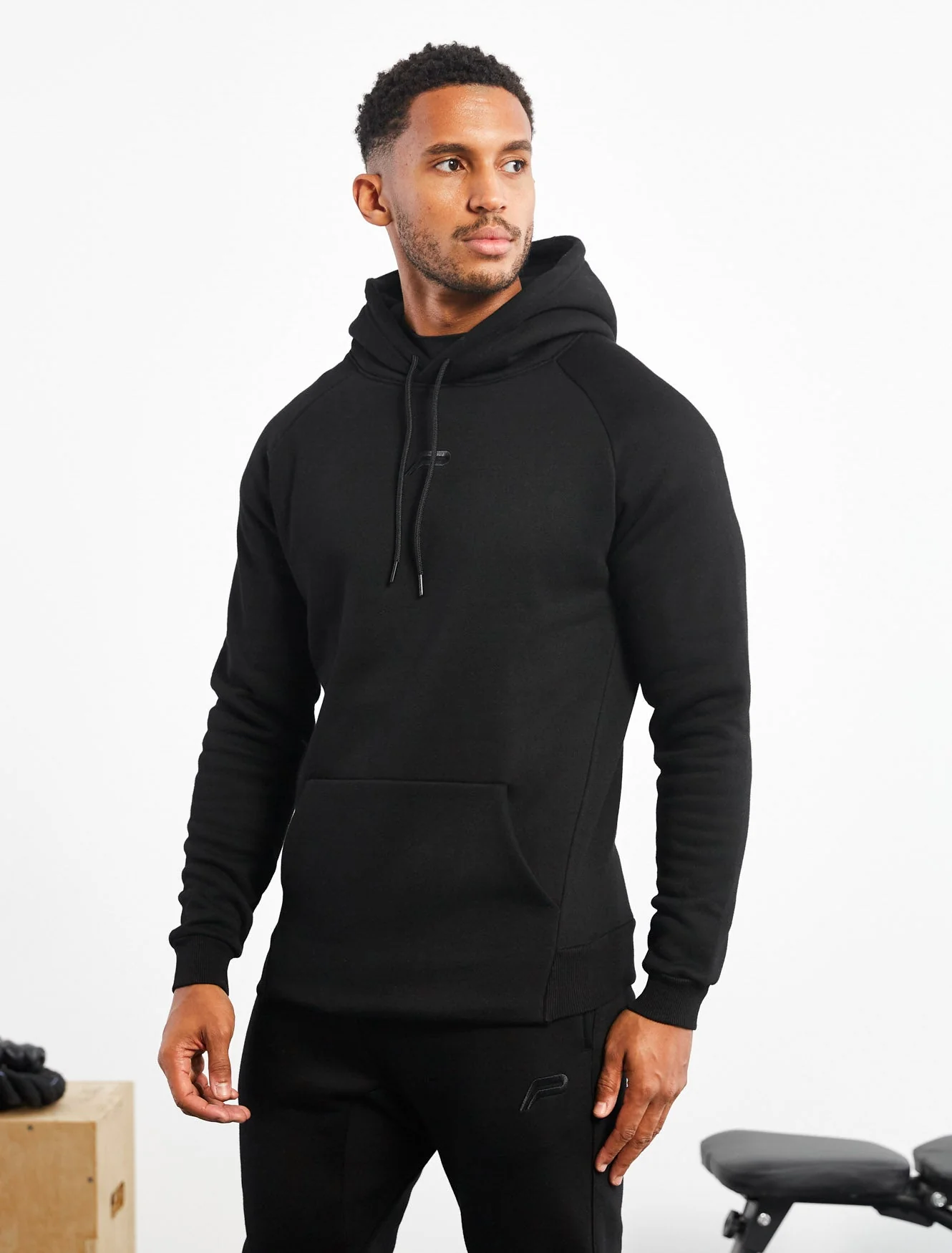 Icon Tapered Hoodie - Black - Image 4