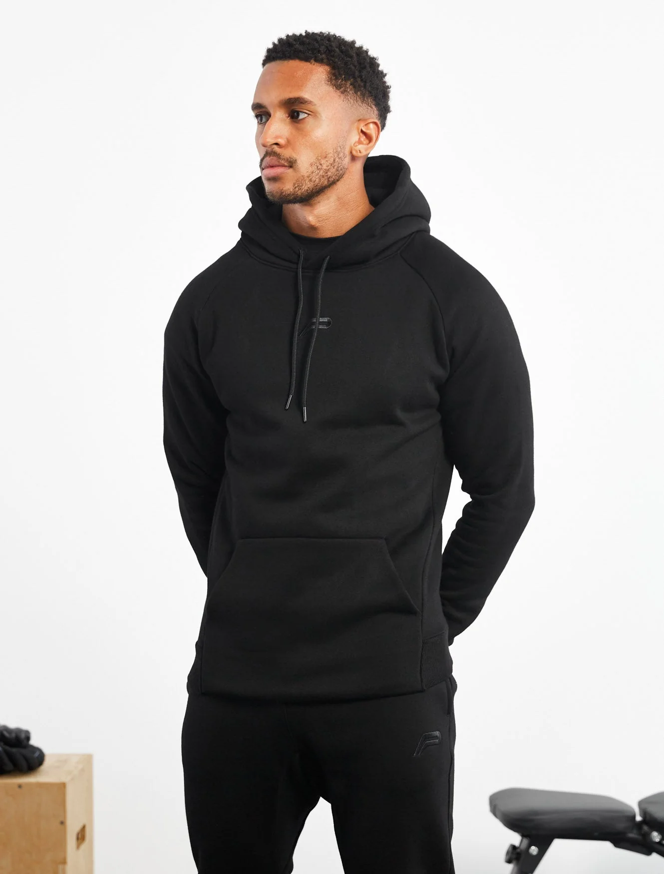 Icon Tapered Hoodie - Black - Image 6