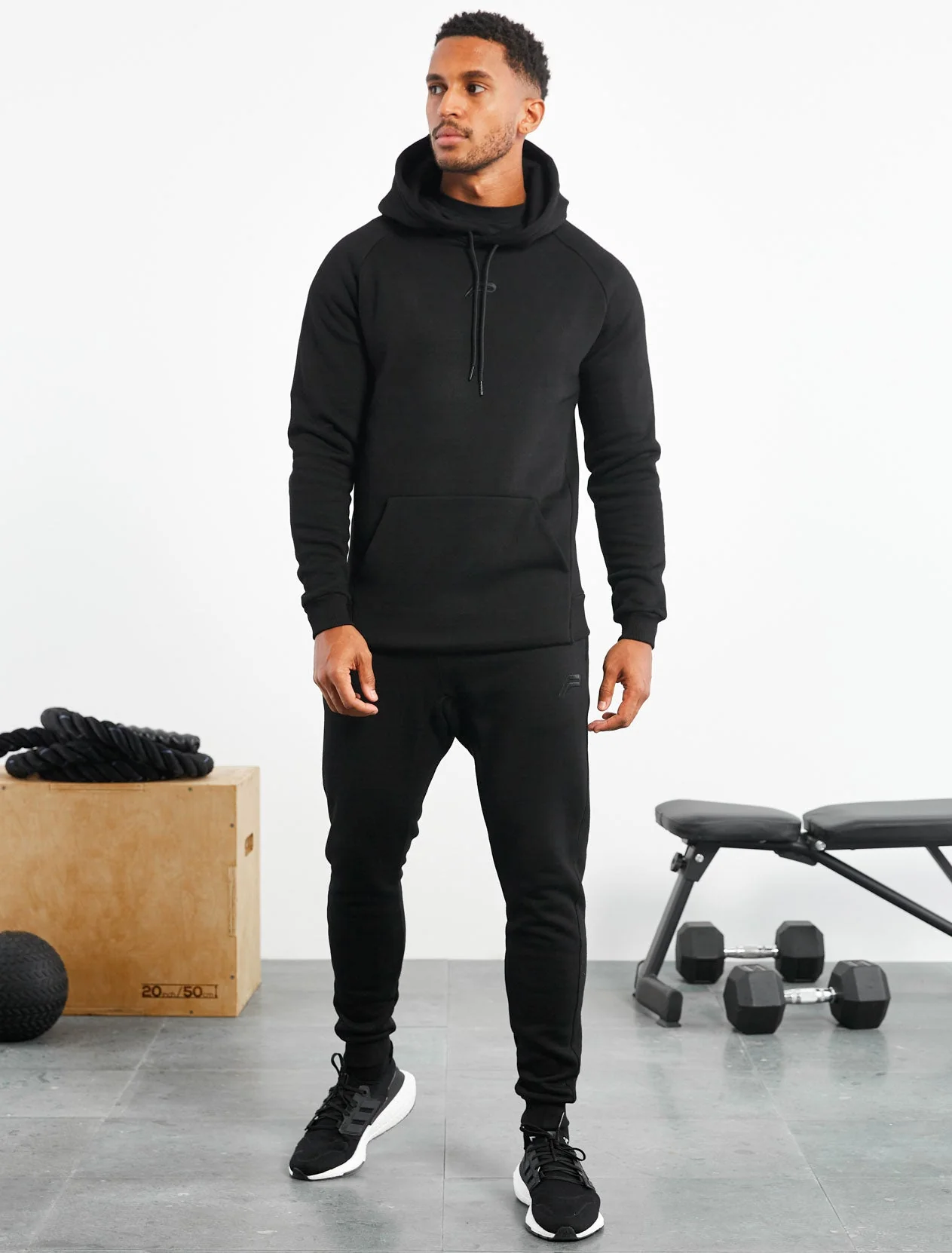 Icon Tapered Hoodie - Black - Image 7