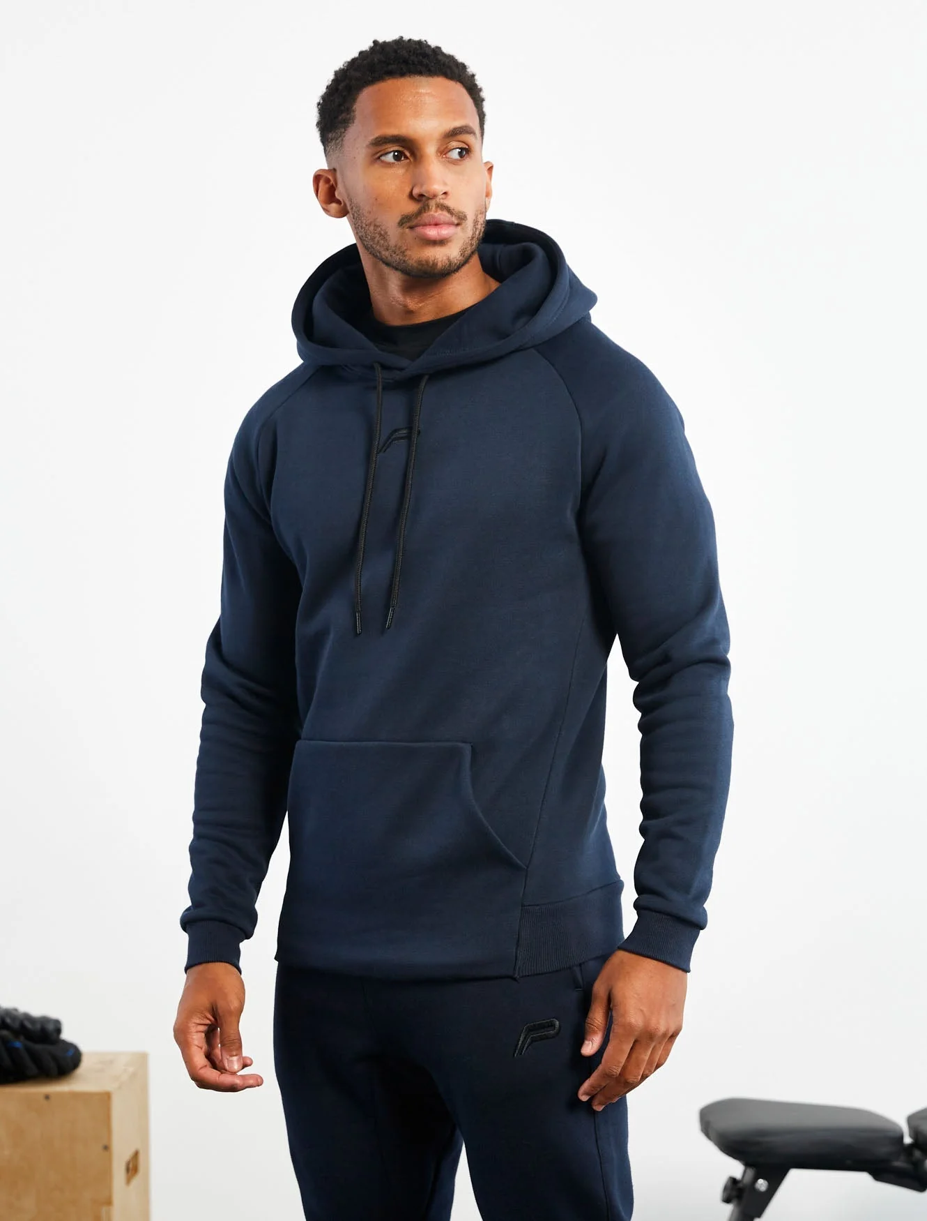 Icon Tapered Hoodie - Dark Navy - Image 3