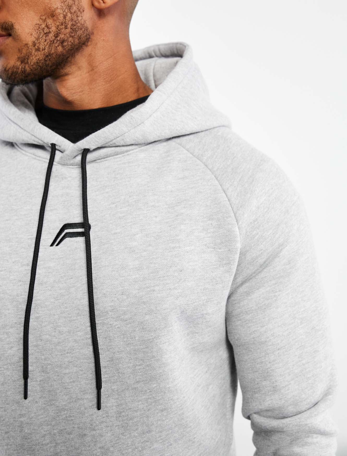 Icon Tapered Hoodie - Heather Grey - Image 3
