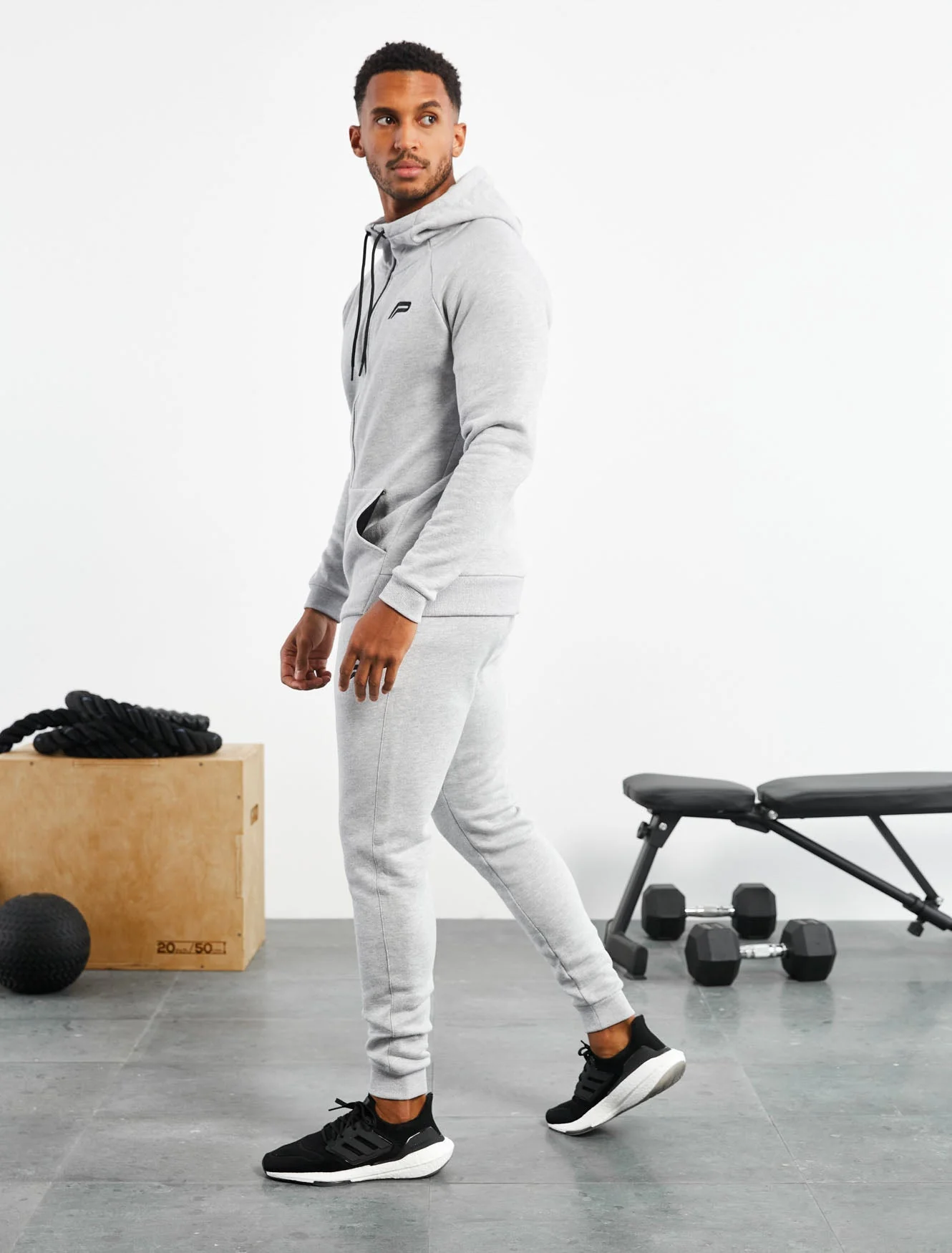 Icon Tapered Jacket - Heather Grey - Image 3