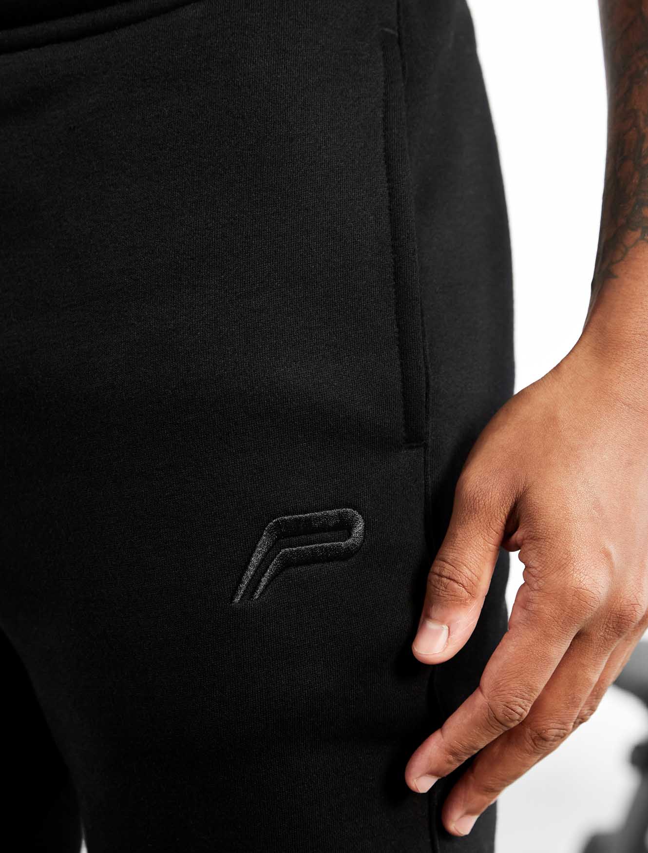 Icon Tapered Joggers - Black - Image 3