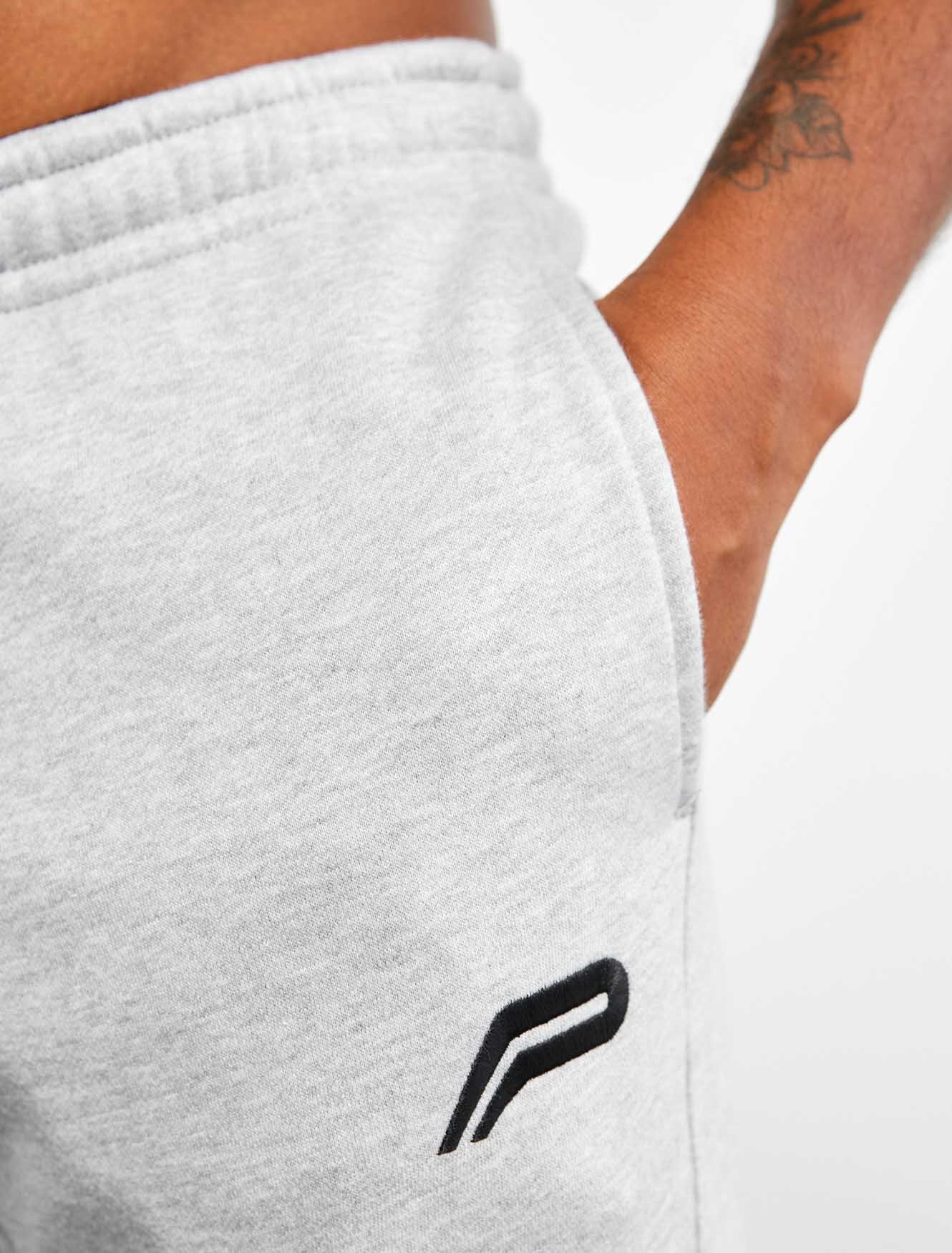 Icon Tapered Joggers - Heather Grey - Image 4