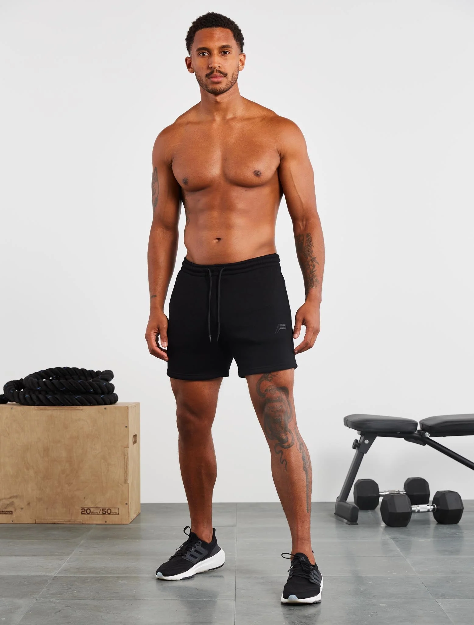 Icon Tapered Shorts - Black - Image 6