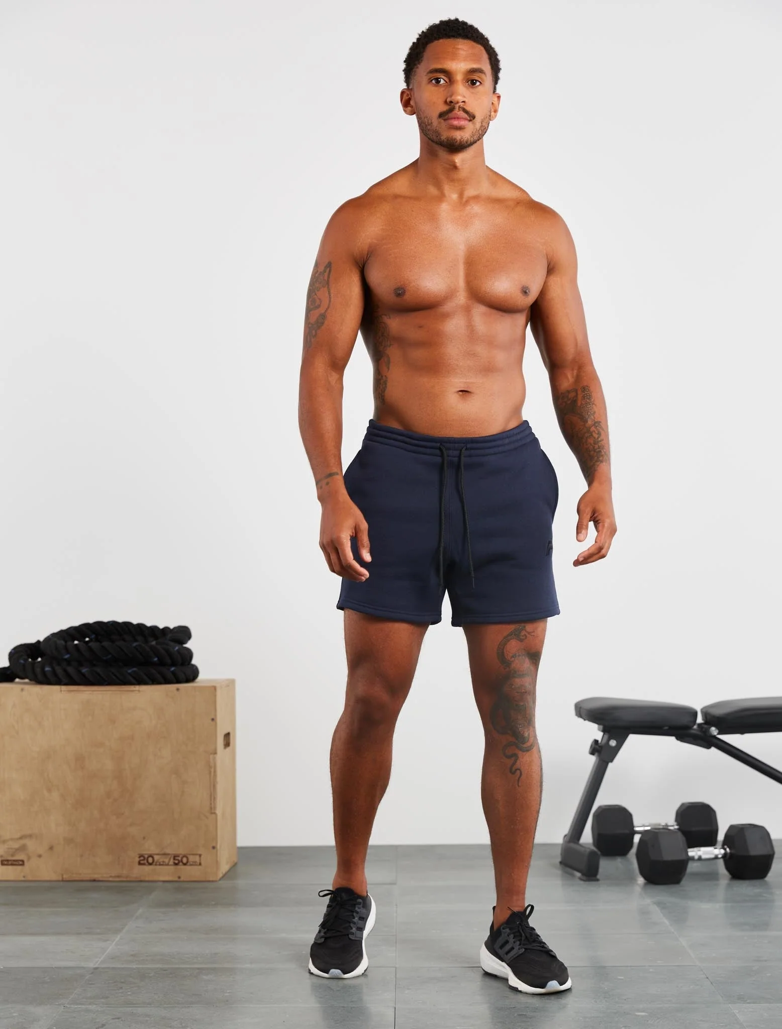 Icon Tapered Shorts - Dark Navy - Image 6
