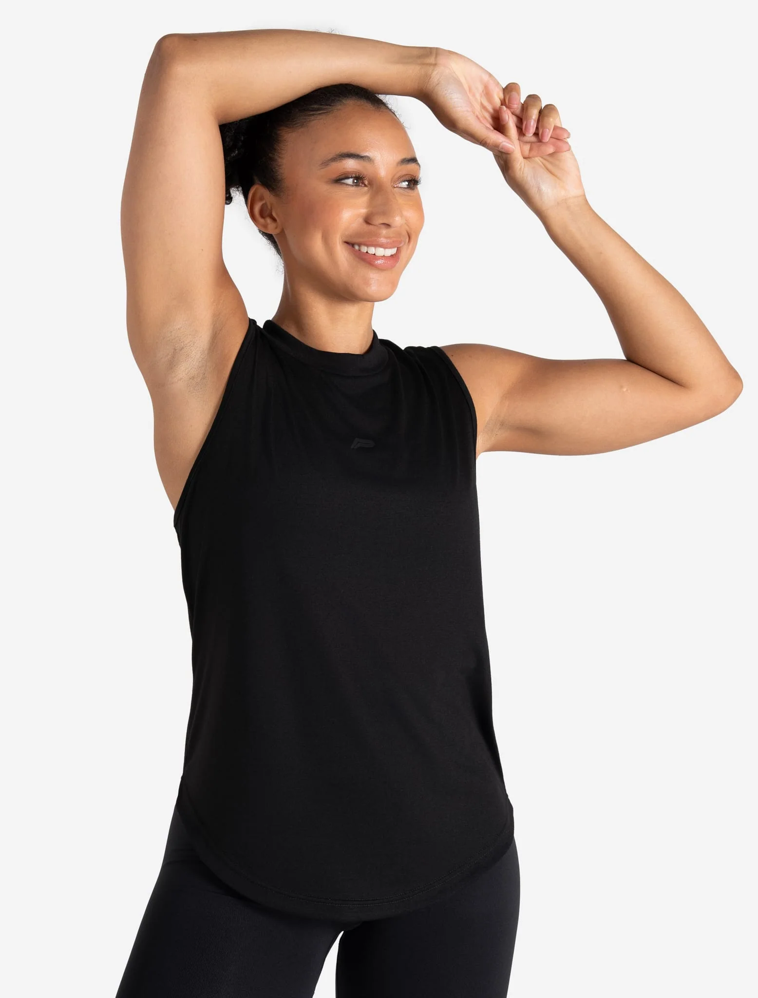 Lightweight Oversized Gym Tank - Black - Image 4