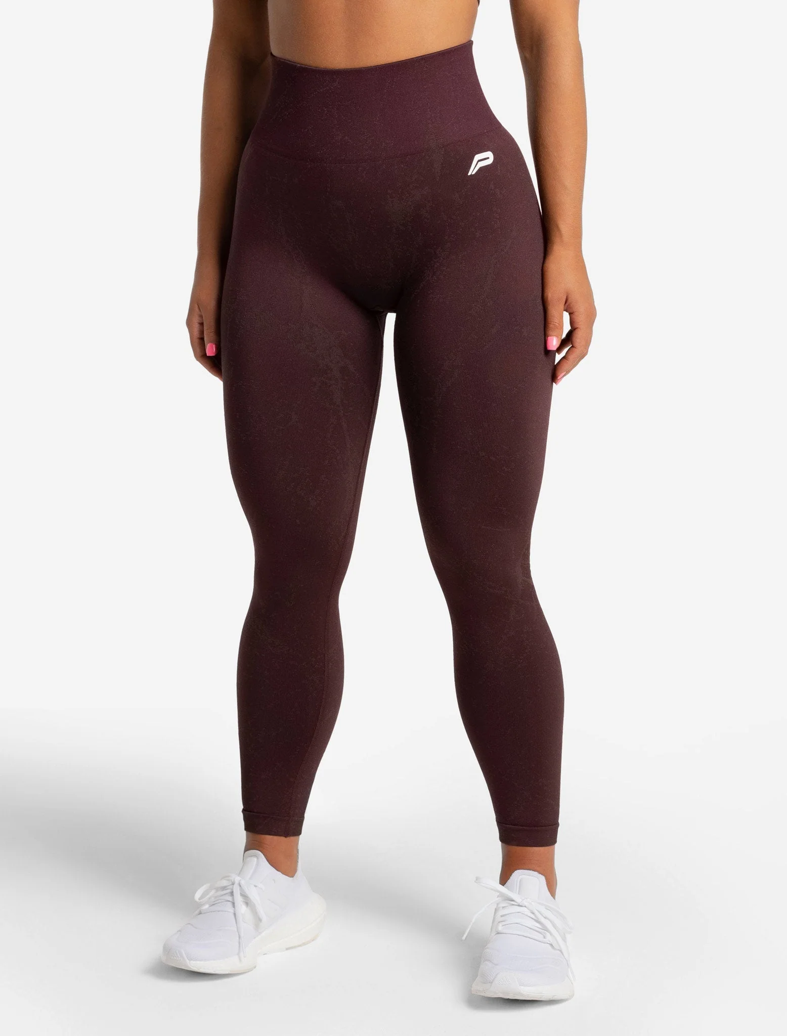 Marble Seamless Leggings - Black Cherry - Image 4