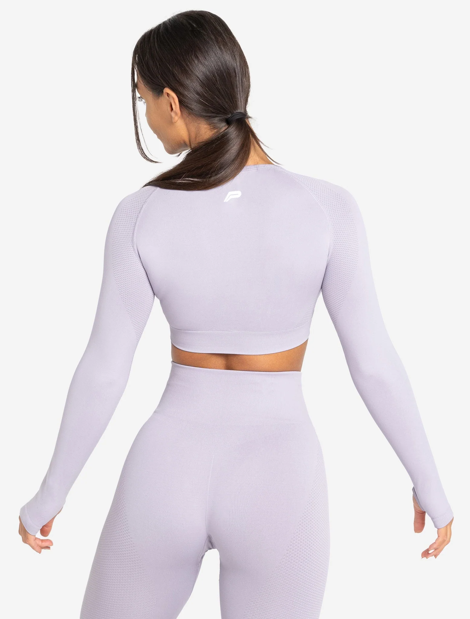 Move Seamless Long Sleeve Crop Top - Lilac - Image 2