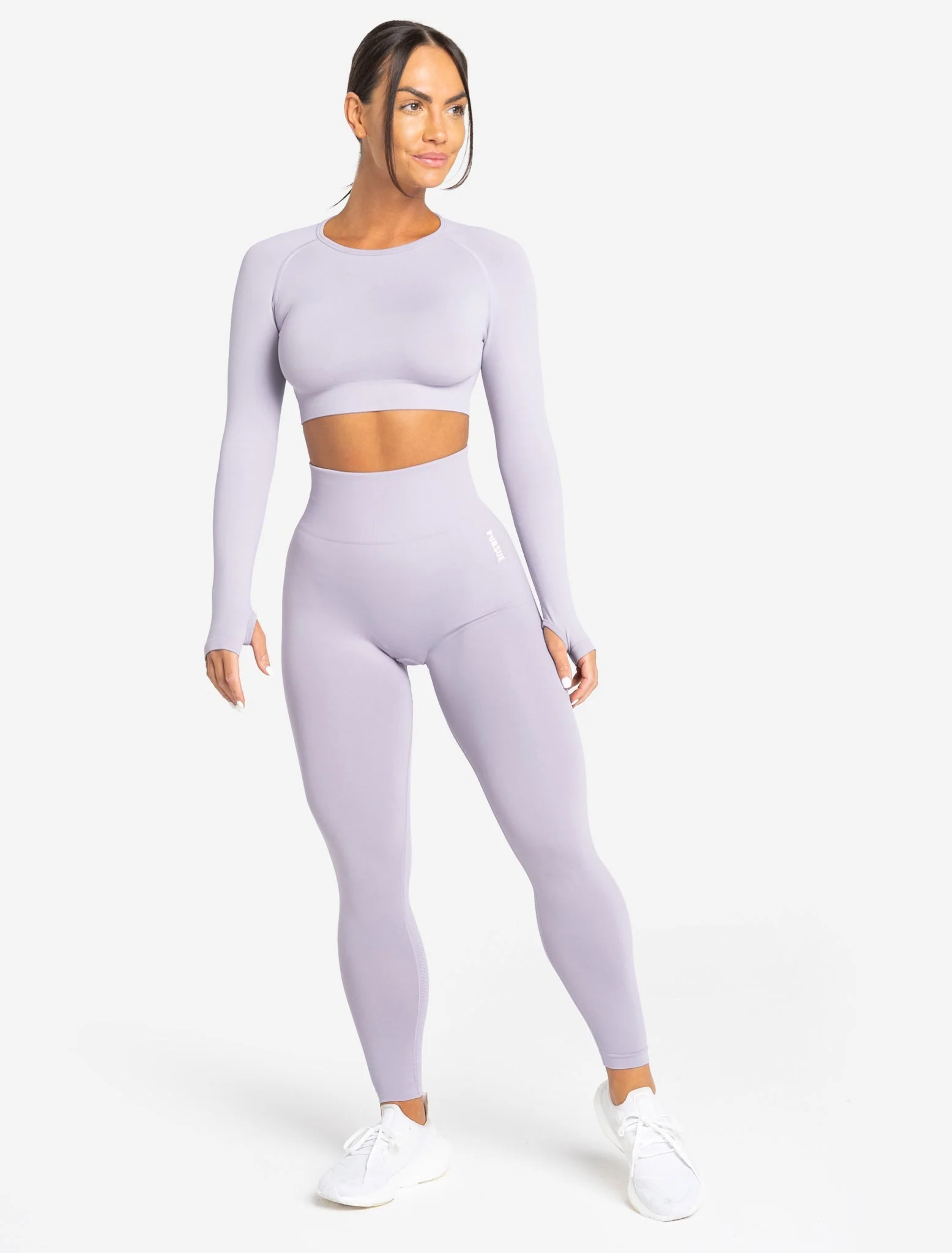 Move Seamless Long Sleeve Crop Top - Lilac - Image 8