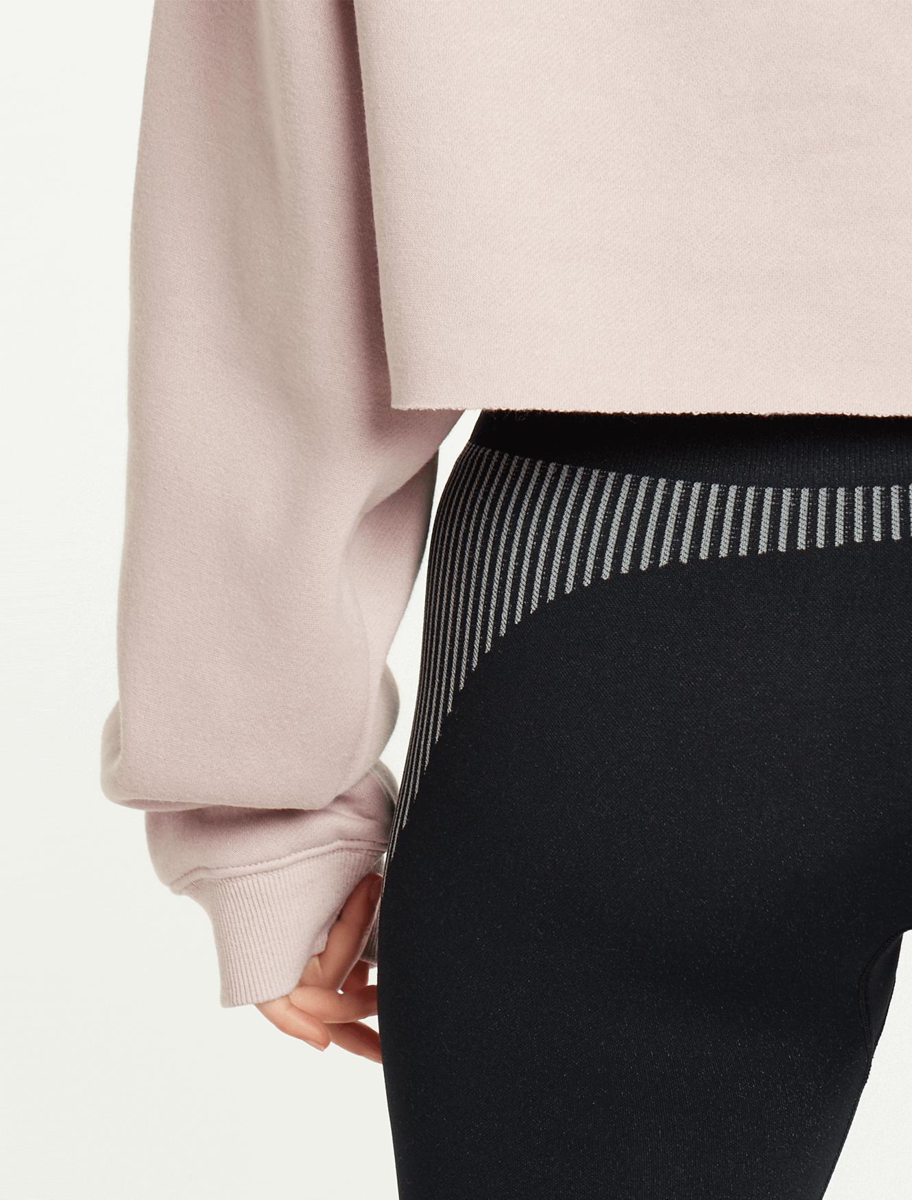 Oversized Crop Hoodie - Dusky Pink - Image 3