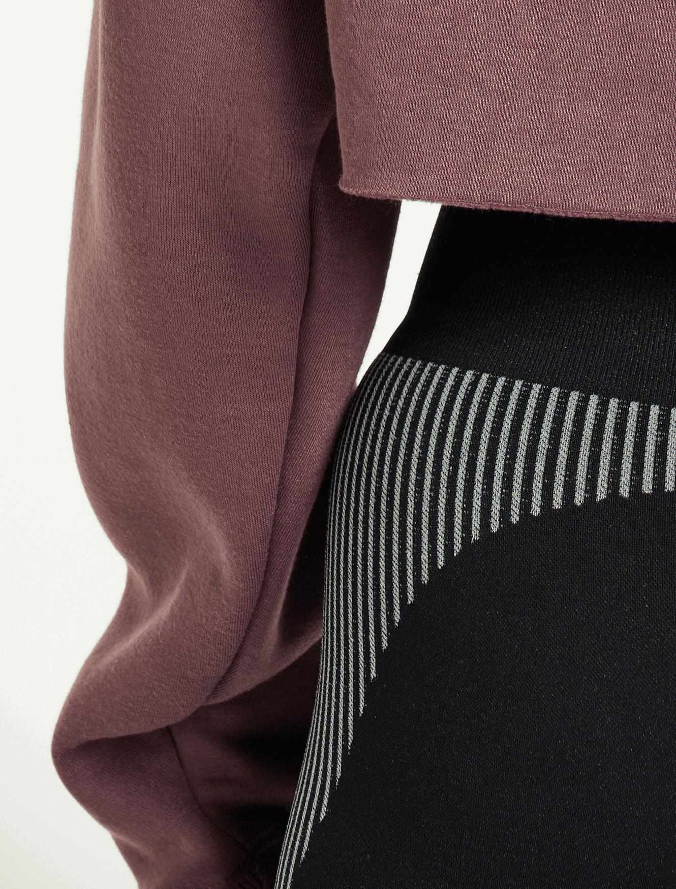 Oversized Crop Hoodie - Dusky Purple - Image 3