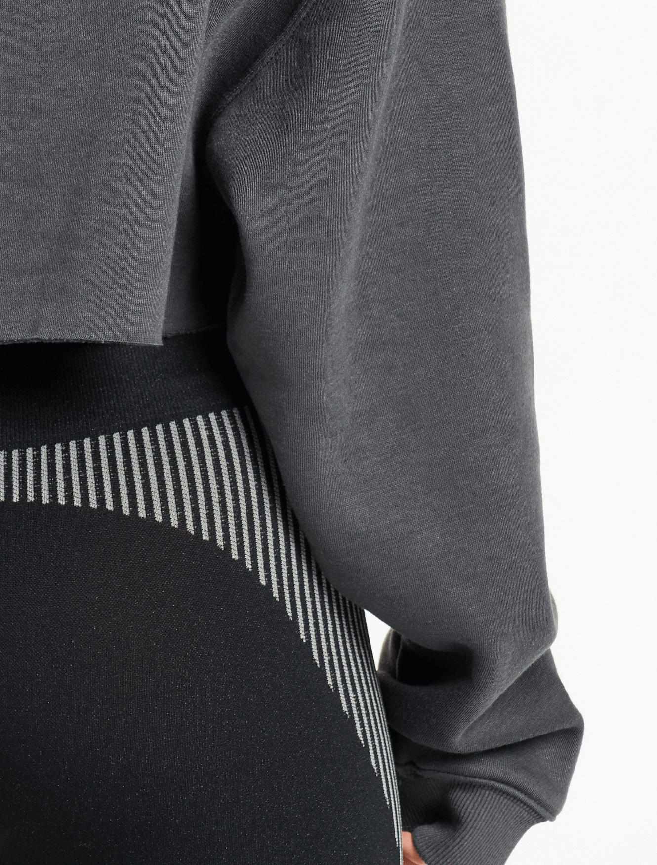 Oversized Crop Hoodie - Slate - Image 4