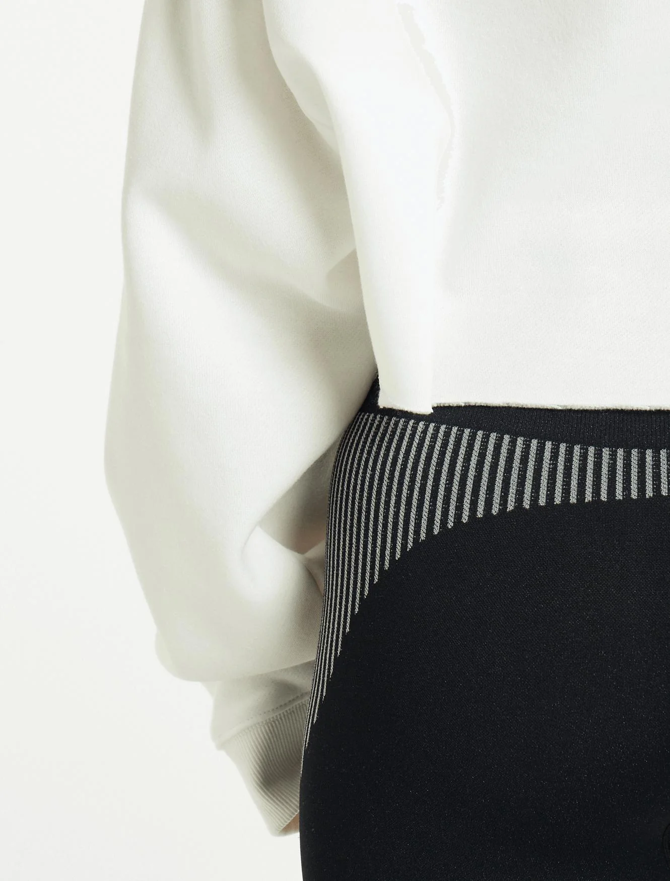 Oversized Crop Hoodie - Pure White - Image 4