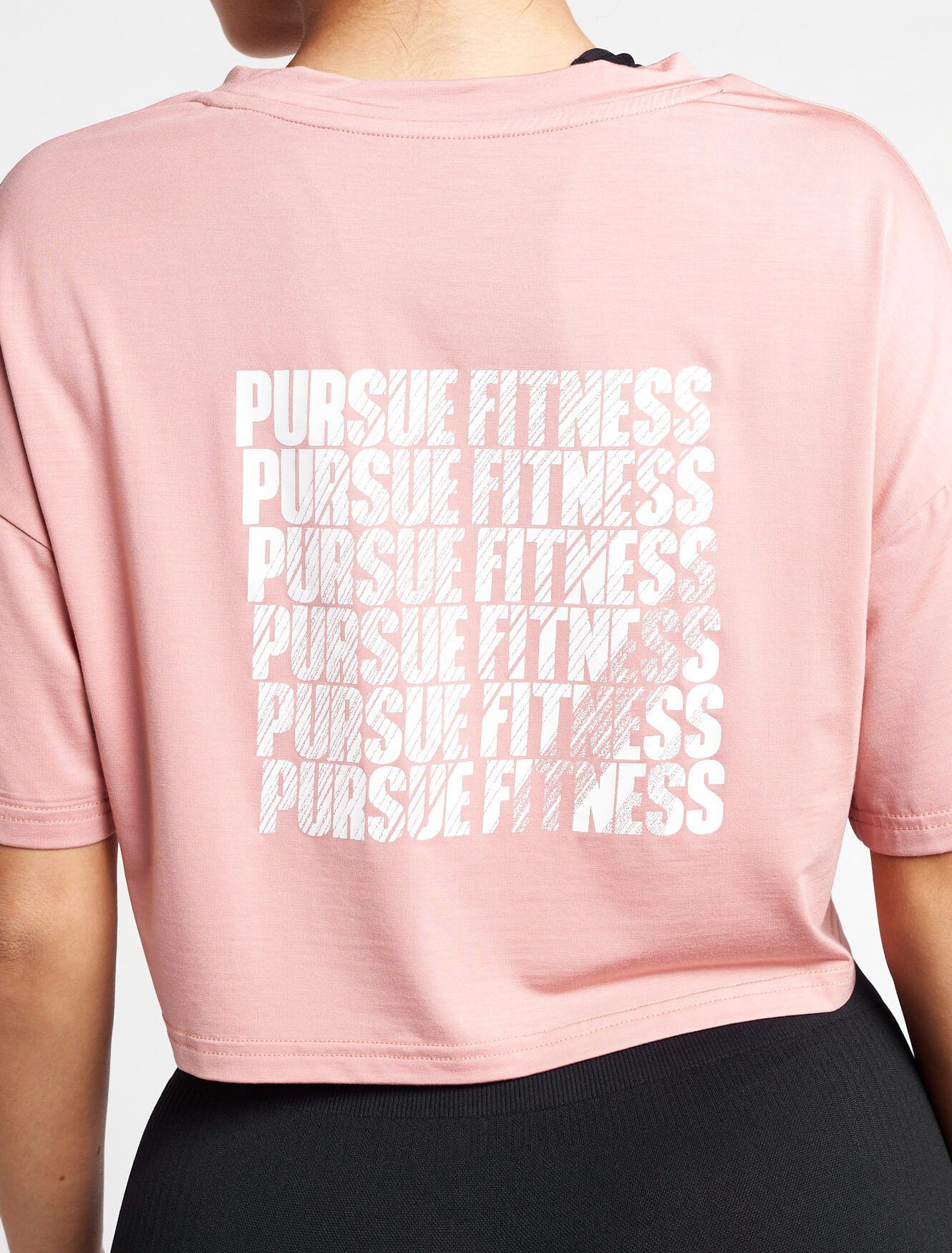 Oversized Crop T-Shirt - Dusky Pink - Image 3