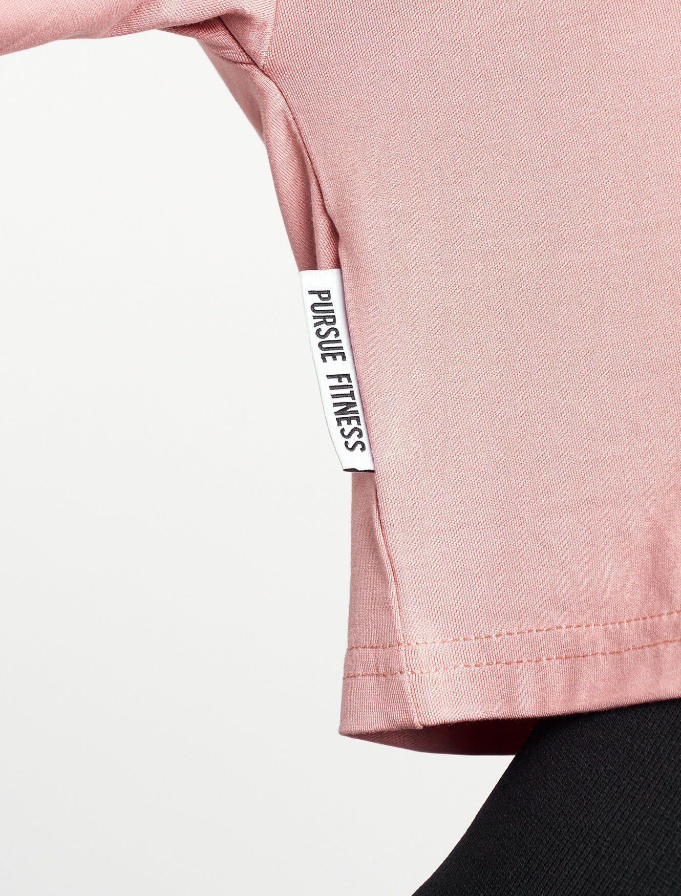 Oversized Crop T-Shirt - Dusky Pink - Image 5