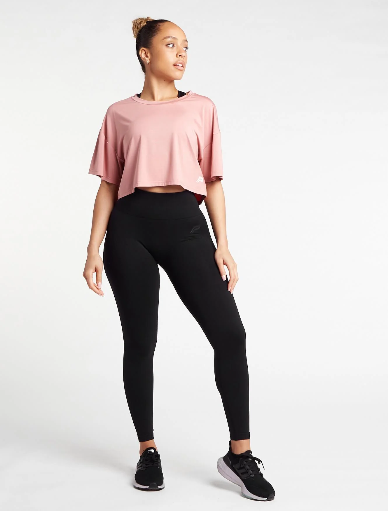 Oversized Crop T-Shirt - Dusky Pink - Image 7