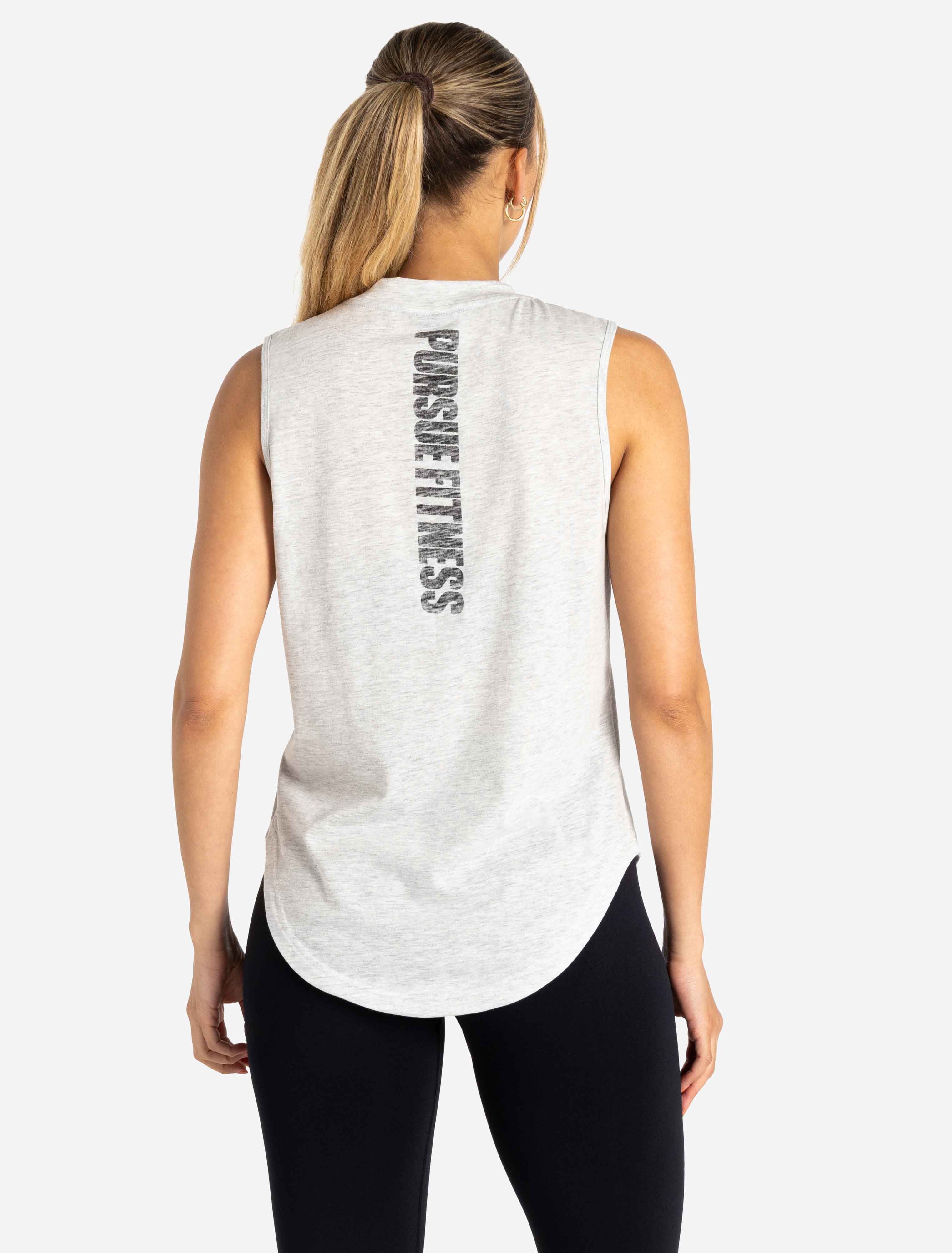 Oversized Graphic Tank - Light Grey - Image 5
