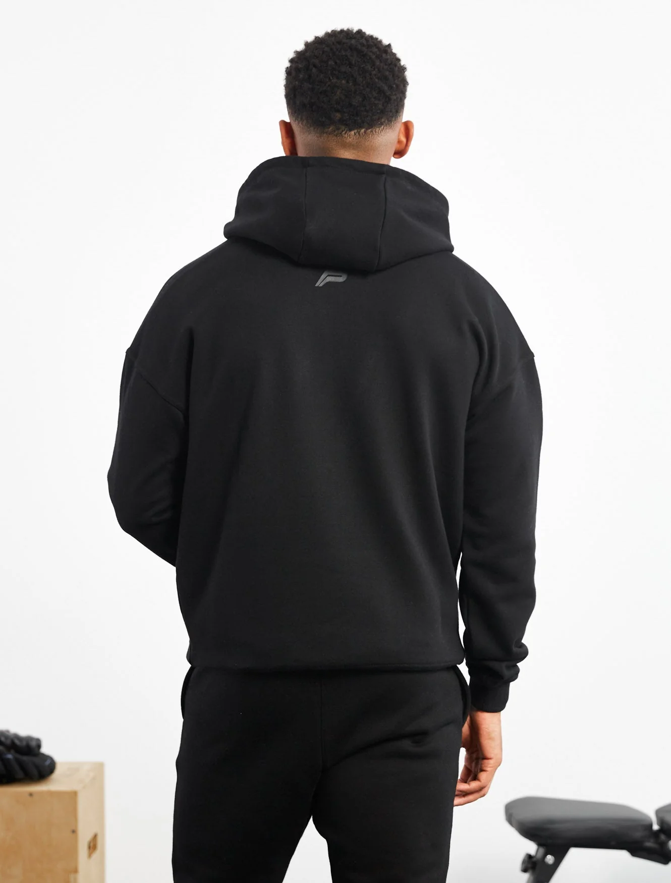 Oversized Hoodie - Black - Image 2