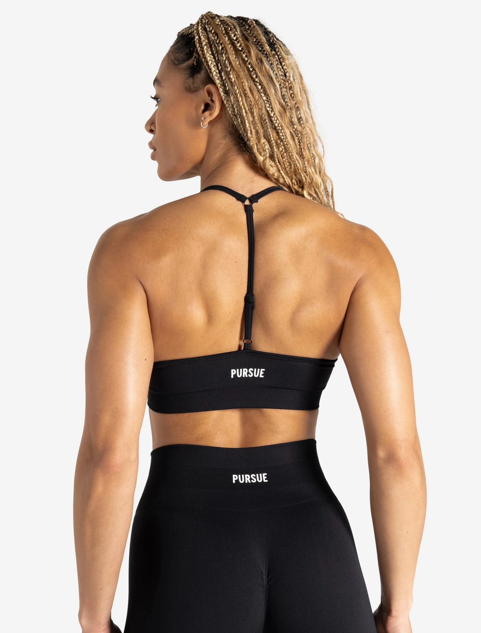 Scrunch Seamless Adjustable Sports Bra - Black - Image 2