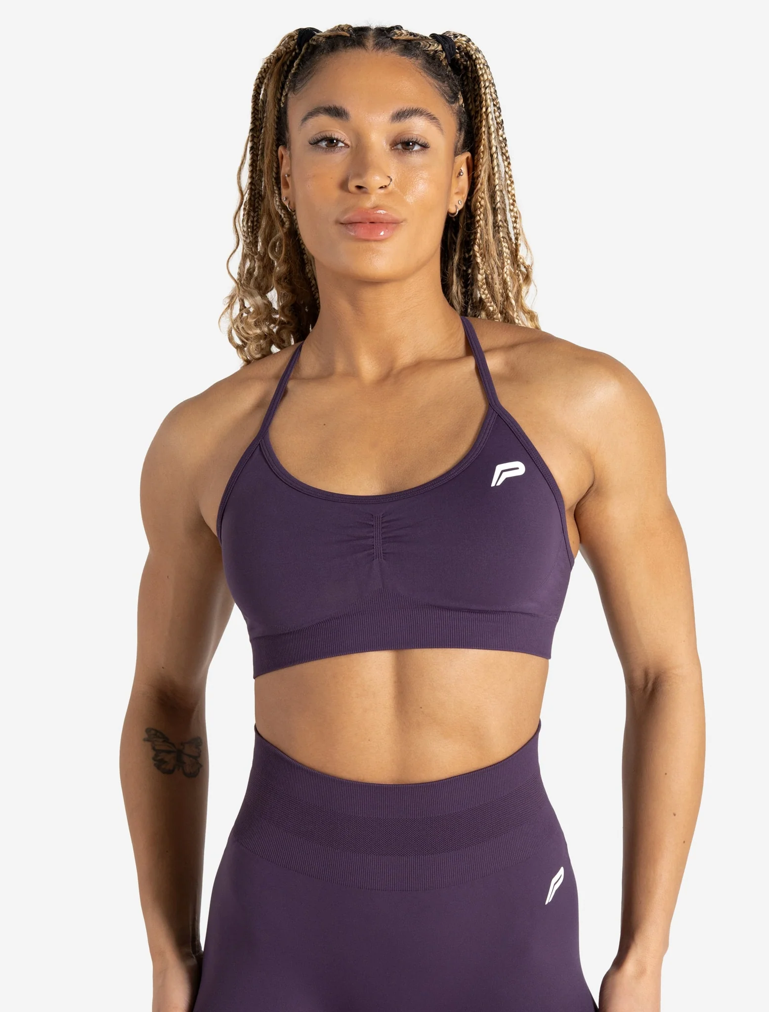 Scrunch Seamless Adjustable Sports Bra - Blackberry