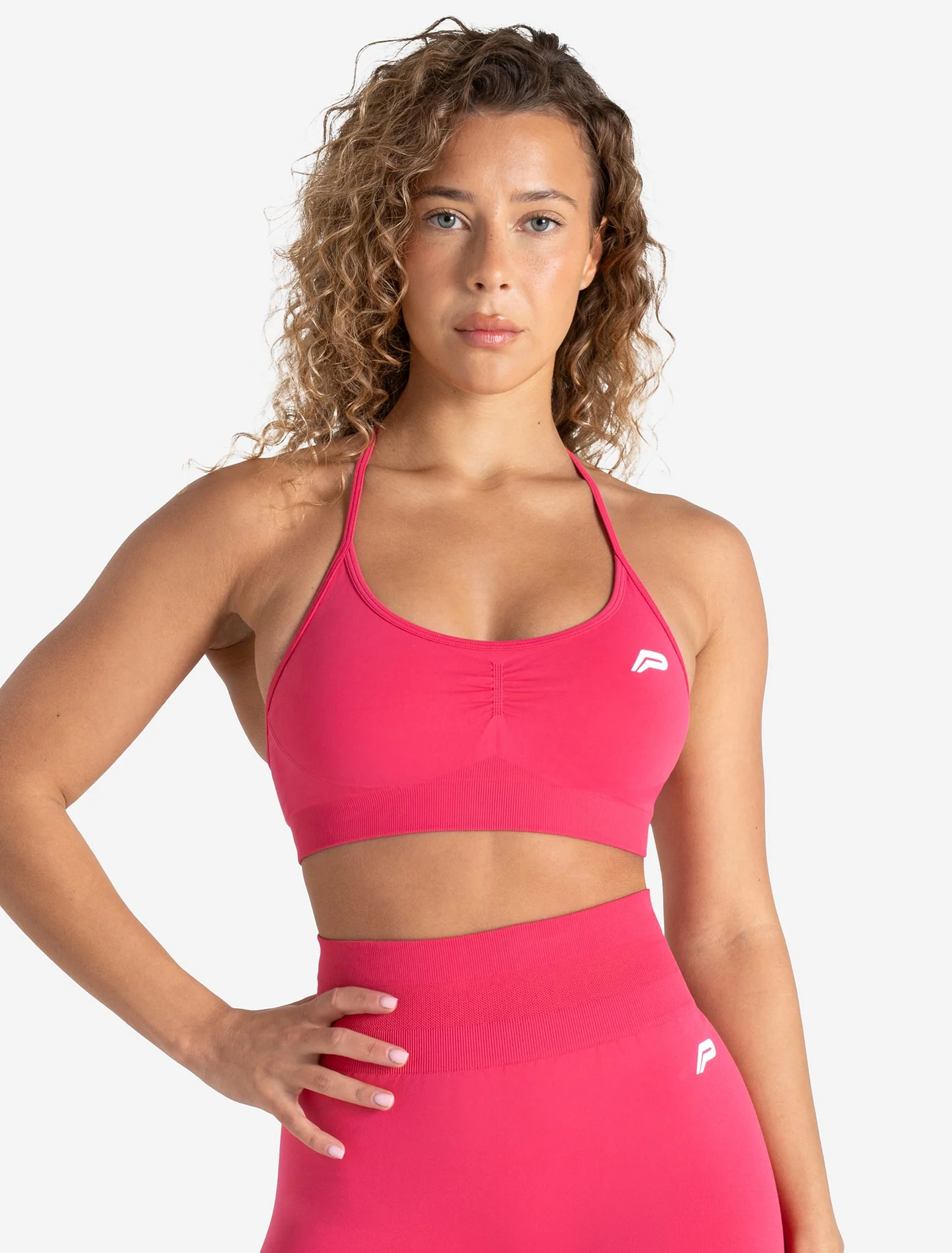 Scrunch Seamless Adjustable Sports Bra - Bubblegum Pink