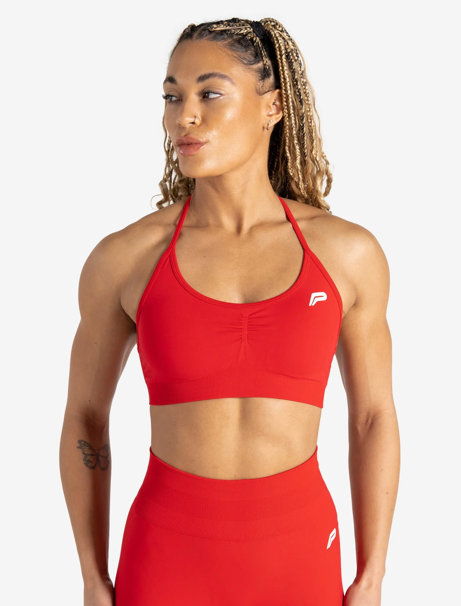 Scrunch Seamless Adjustable Sports Bra - Candy Red