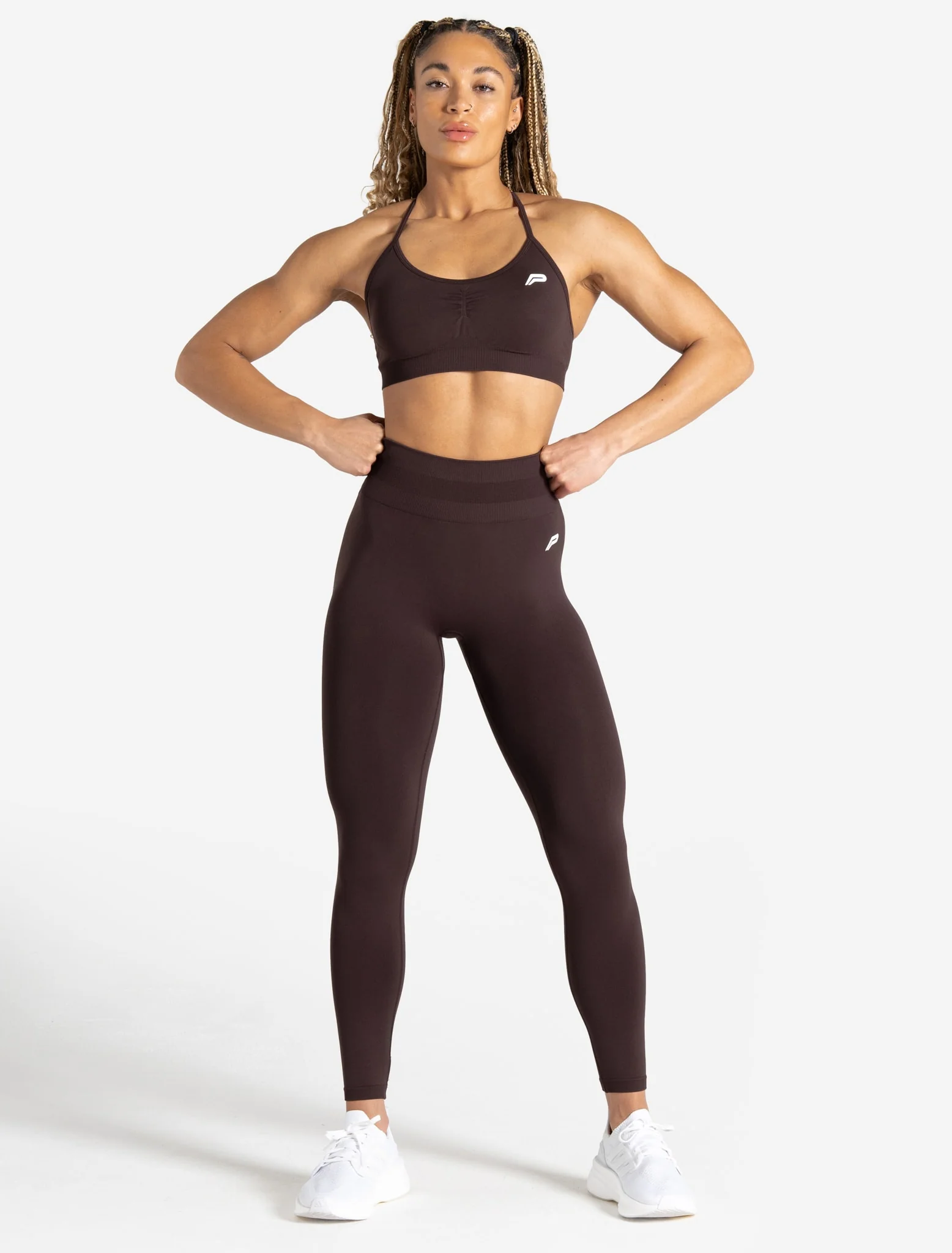 Scrunch Seamless Adjustable Sports Bra - Chocolate Plum - Image 5