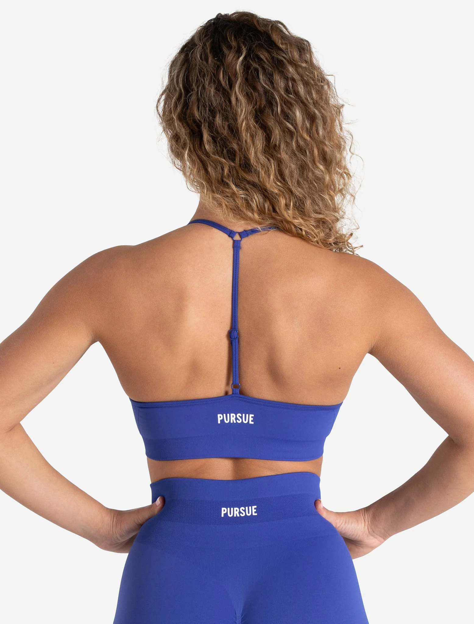 Scrunch Seamless Adjustable Sports Bra - Cobalt Blue - Image 2