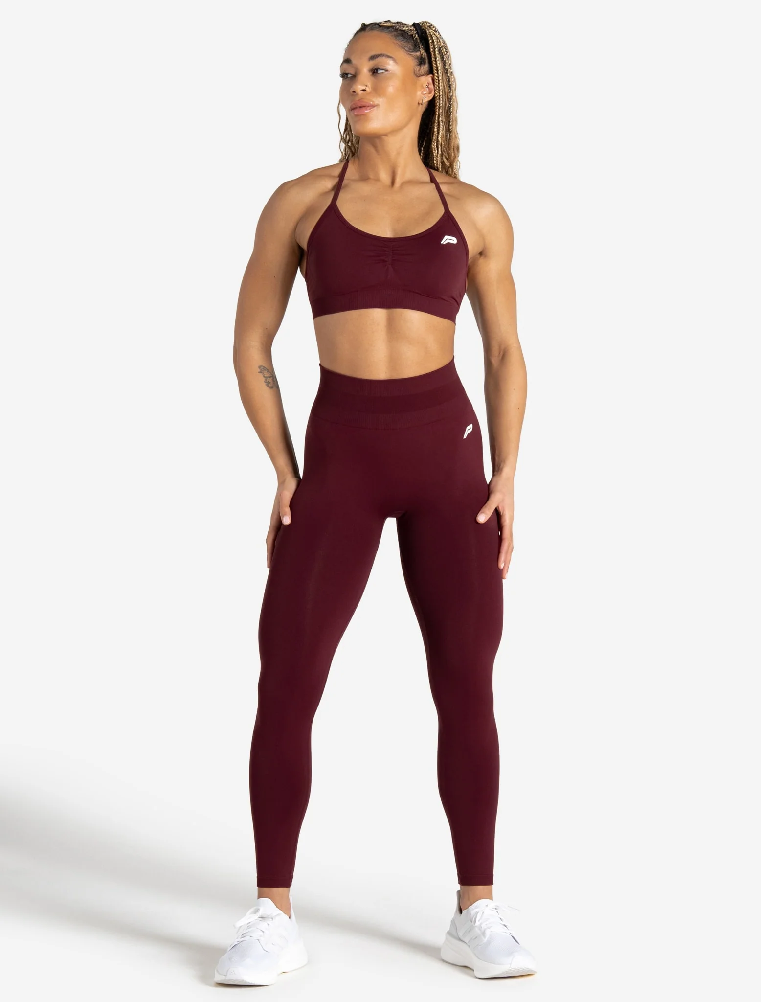 Scrunch Seamless Adjustable Sports Bra - Dark Cherry - Image 5