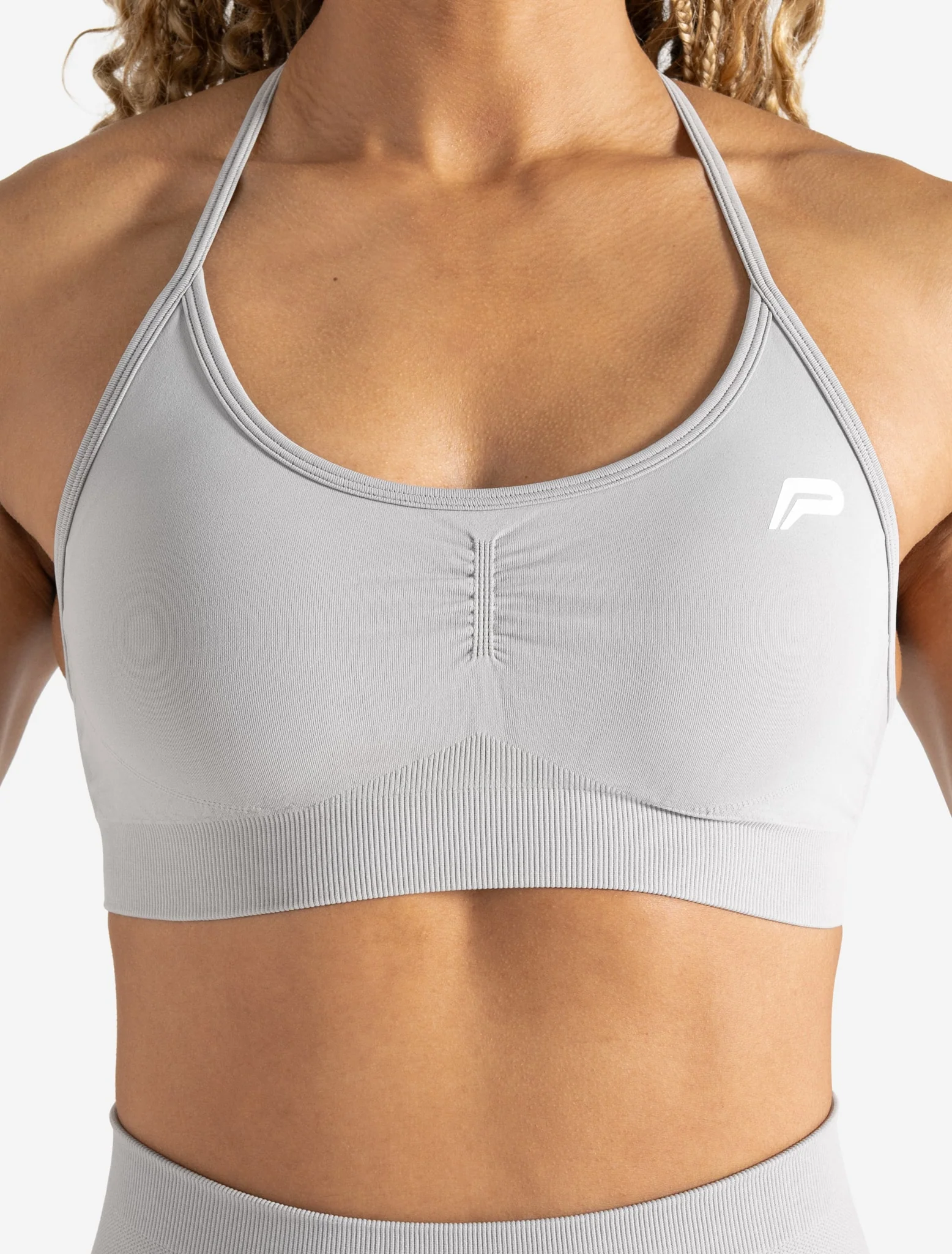 Scrunch Seamless Adjustable Sports Bra - Grey - Image 4