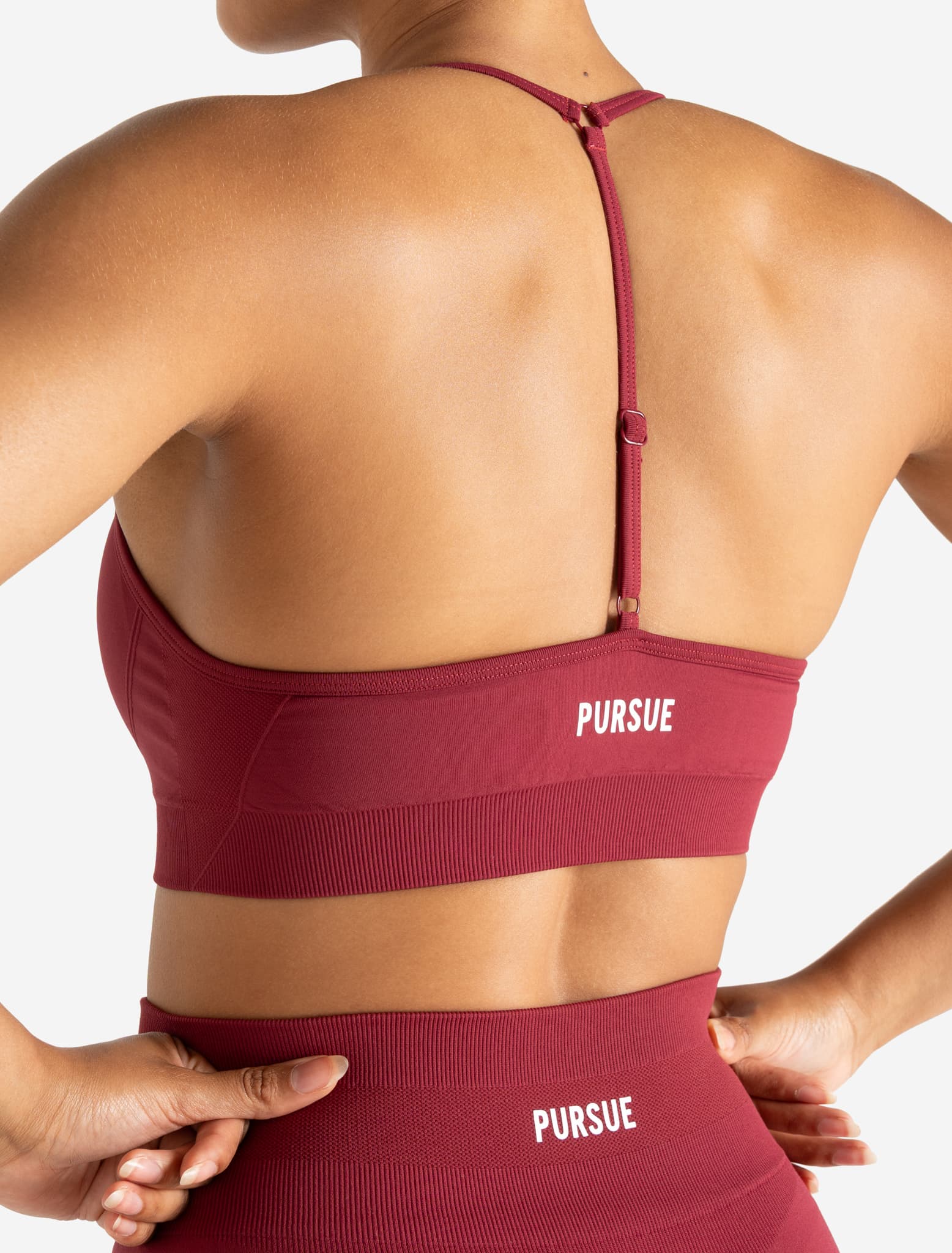 Scrunch Seamless Adjustable Sports Bra - Raspberry - Image 4