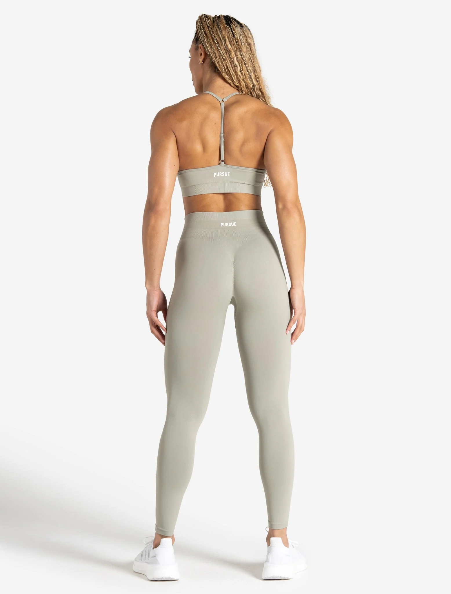 Scrunch Seamless Adjustable Sports Bra - Sage - Image 6