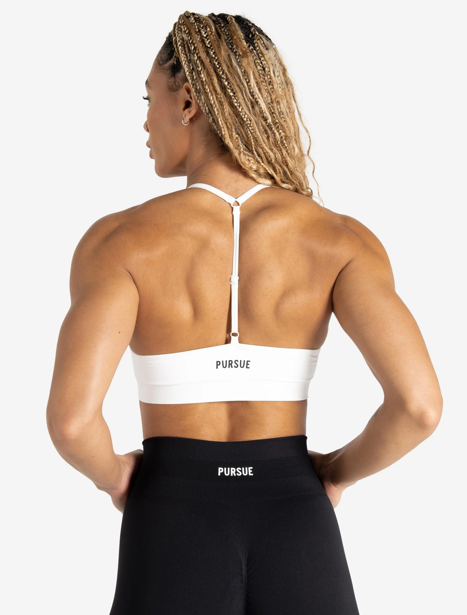 Scrunch Seamless Adjustable Sports Bra - White - Image 2