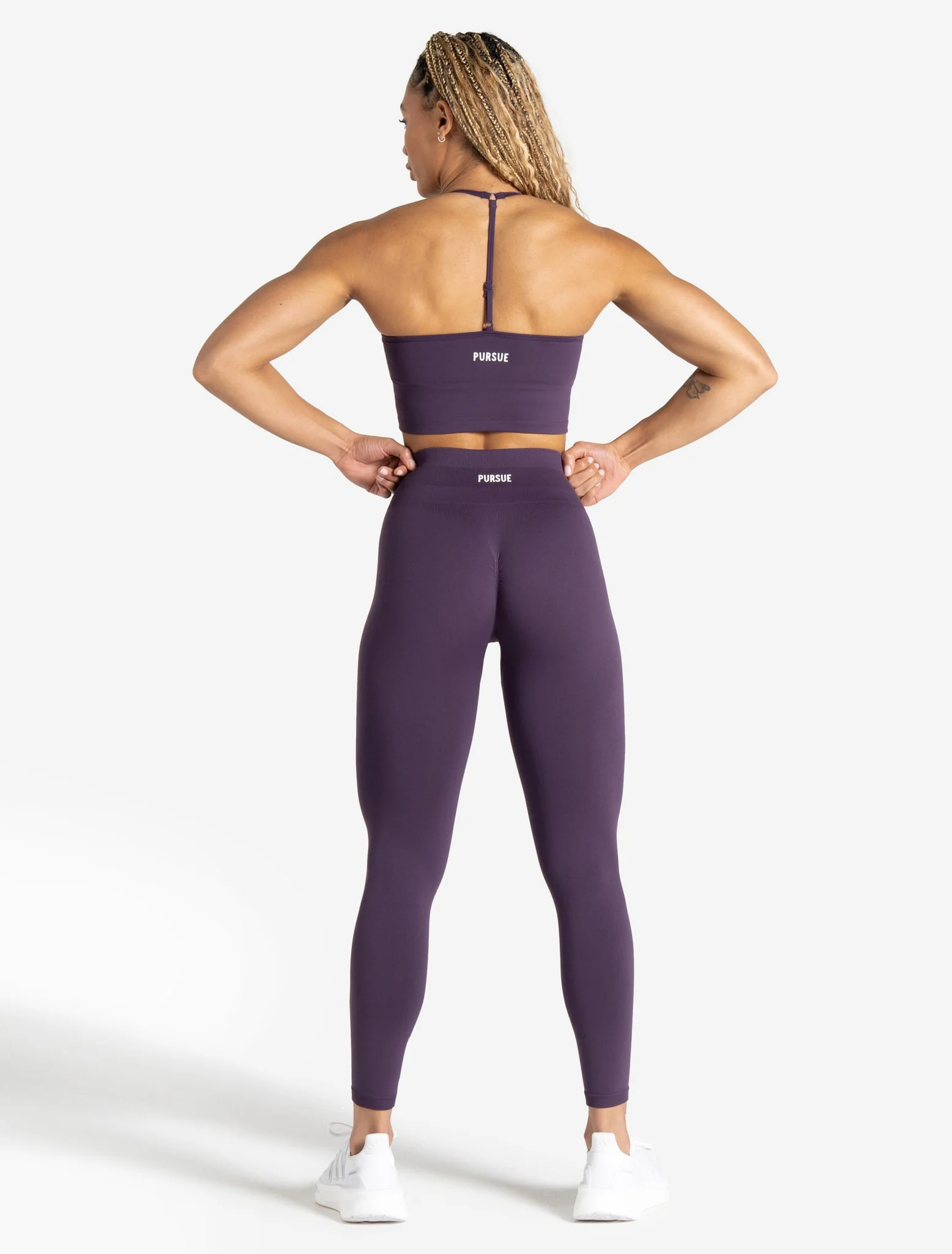 Scrunch Seamless Built-in Bra Tank - Blackberry - Image 6