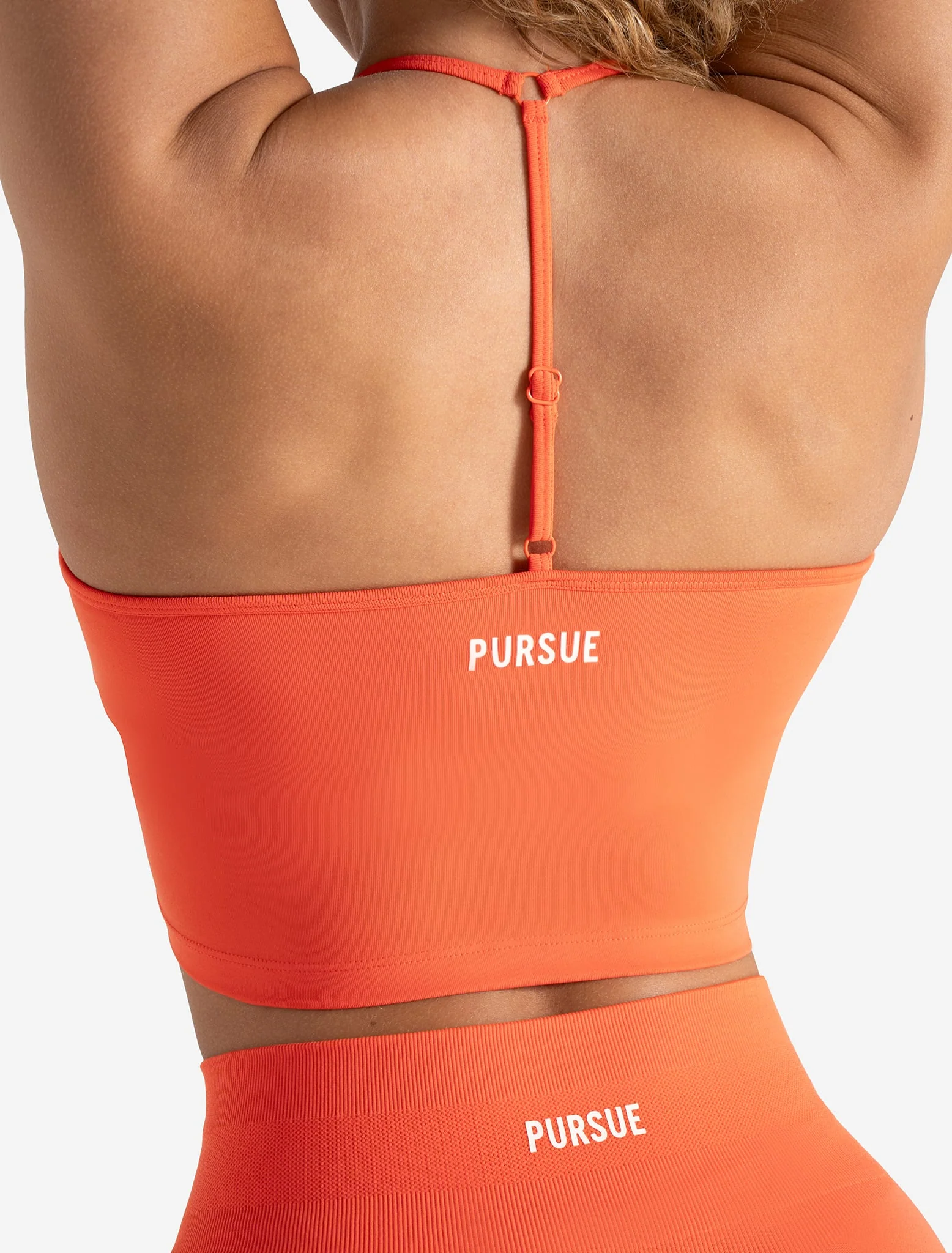 Scrunch Seamless Built-in Bra Tank - Bright Coral - Image 4
