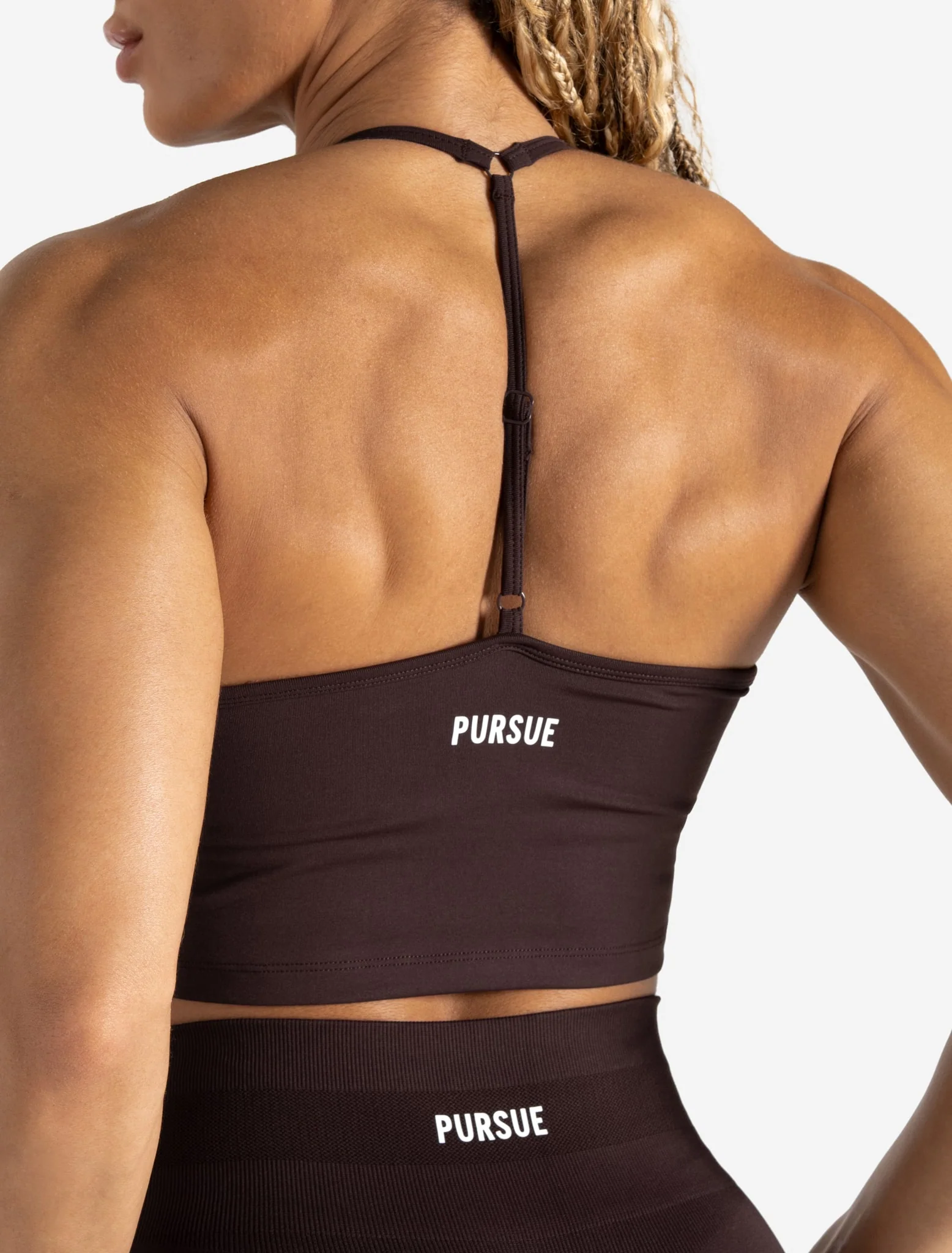 Scrunch Seamless Built-in Bra Tank - Chocolate Plum - Image 3
