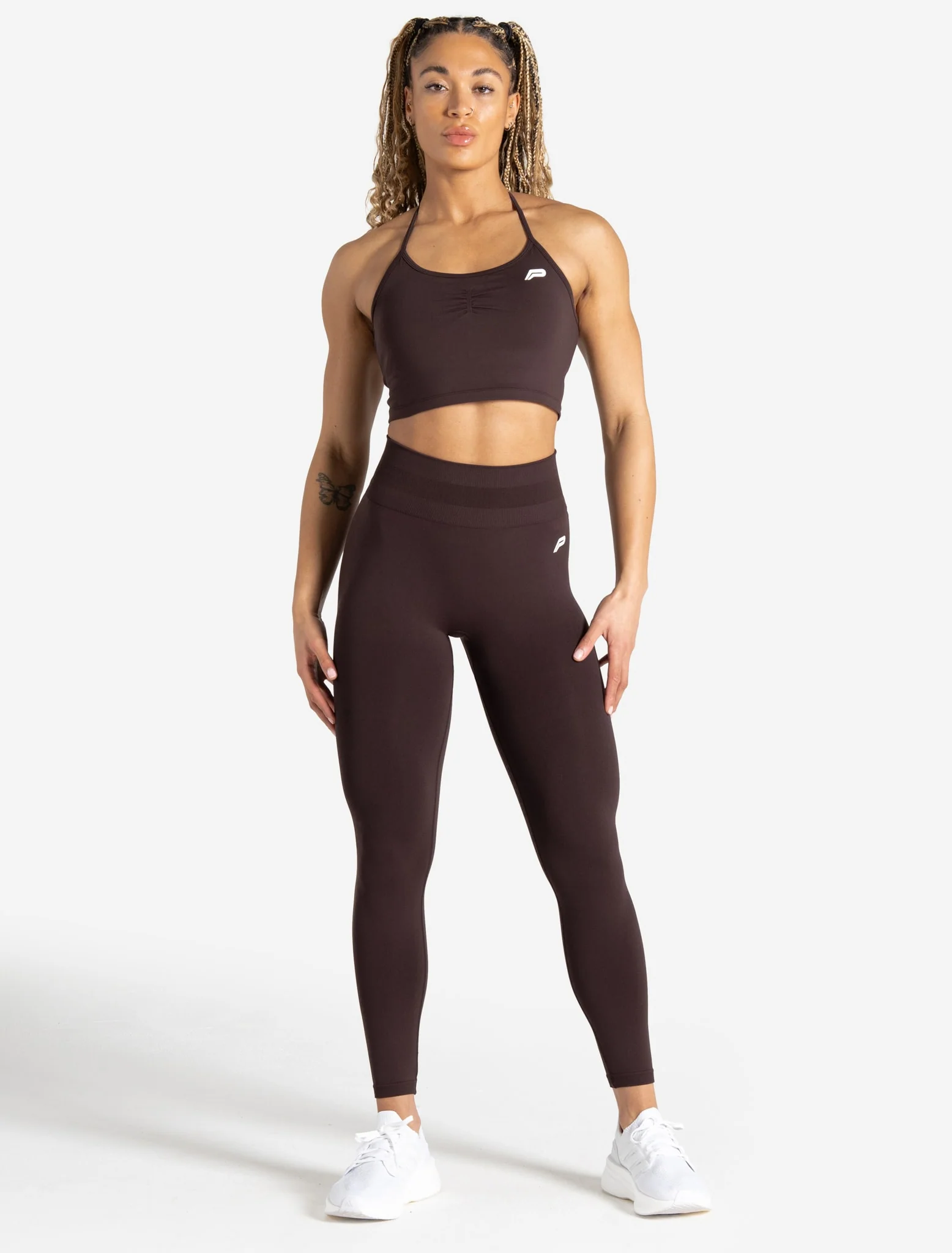 Scrunch Seamless Built-in Bra Tank - Chocolate Plum - Image 5