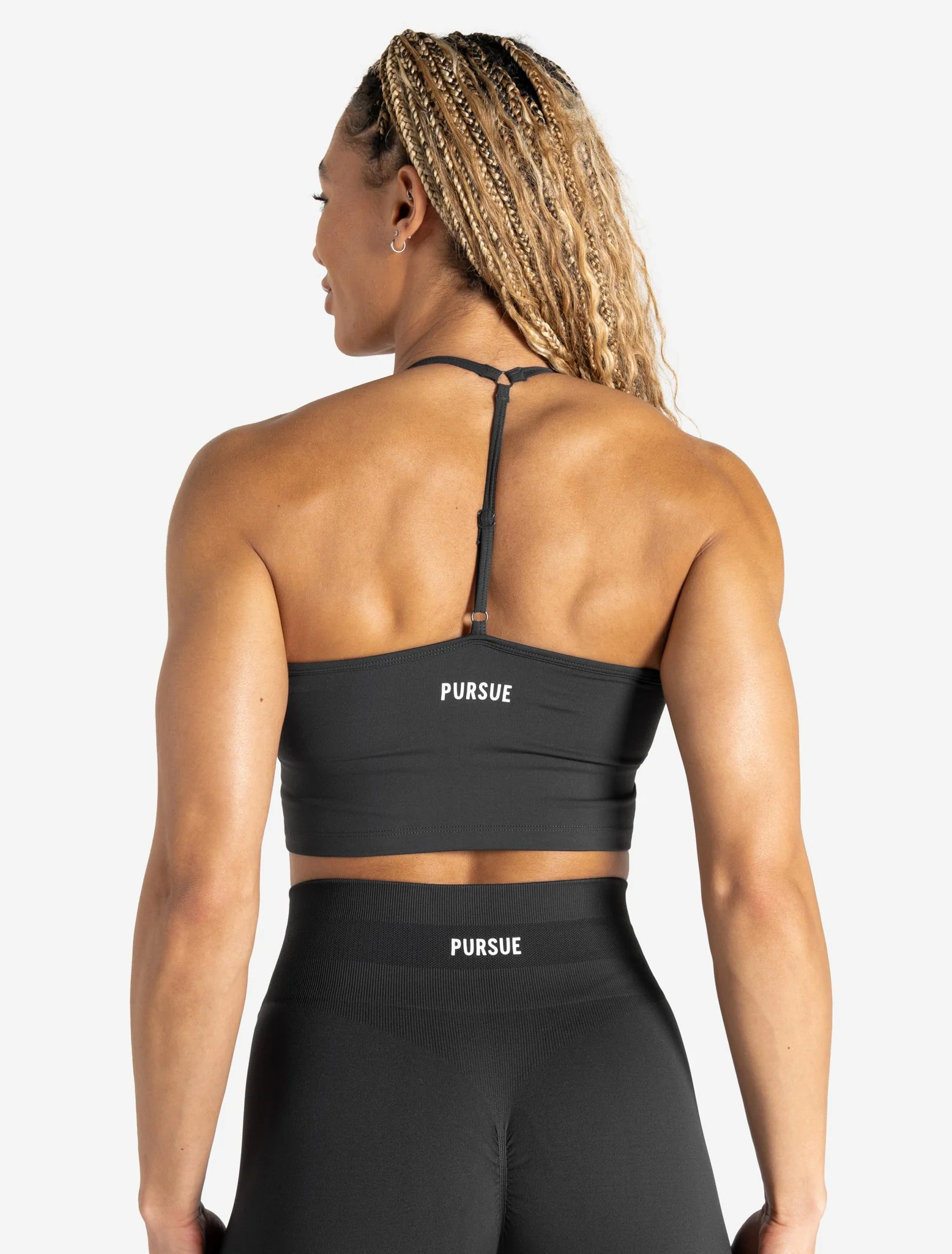 Scrunch Seamless Built-in Bra Tank - Woodland Grey - Image 2