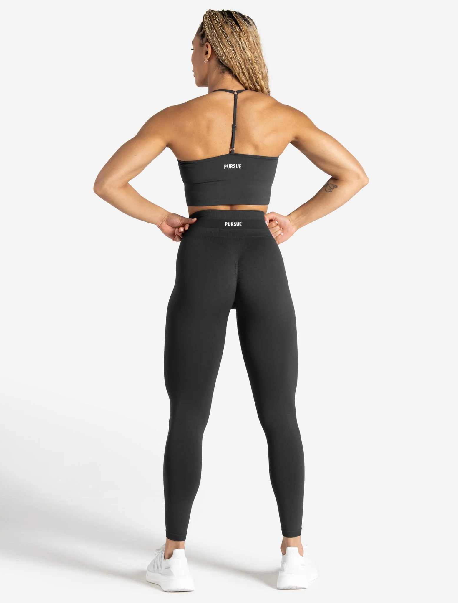 Scrunch Seamless Built-in Bra Tank - Woodland Grey - Image 6