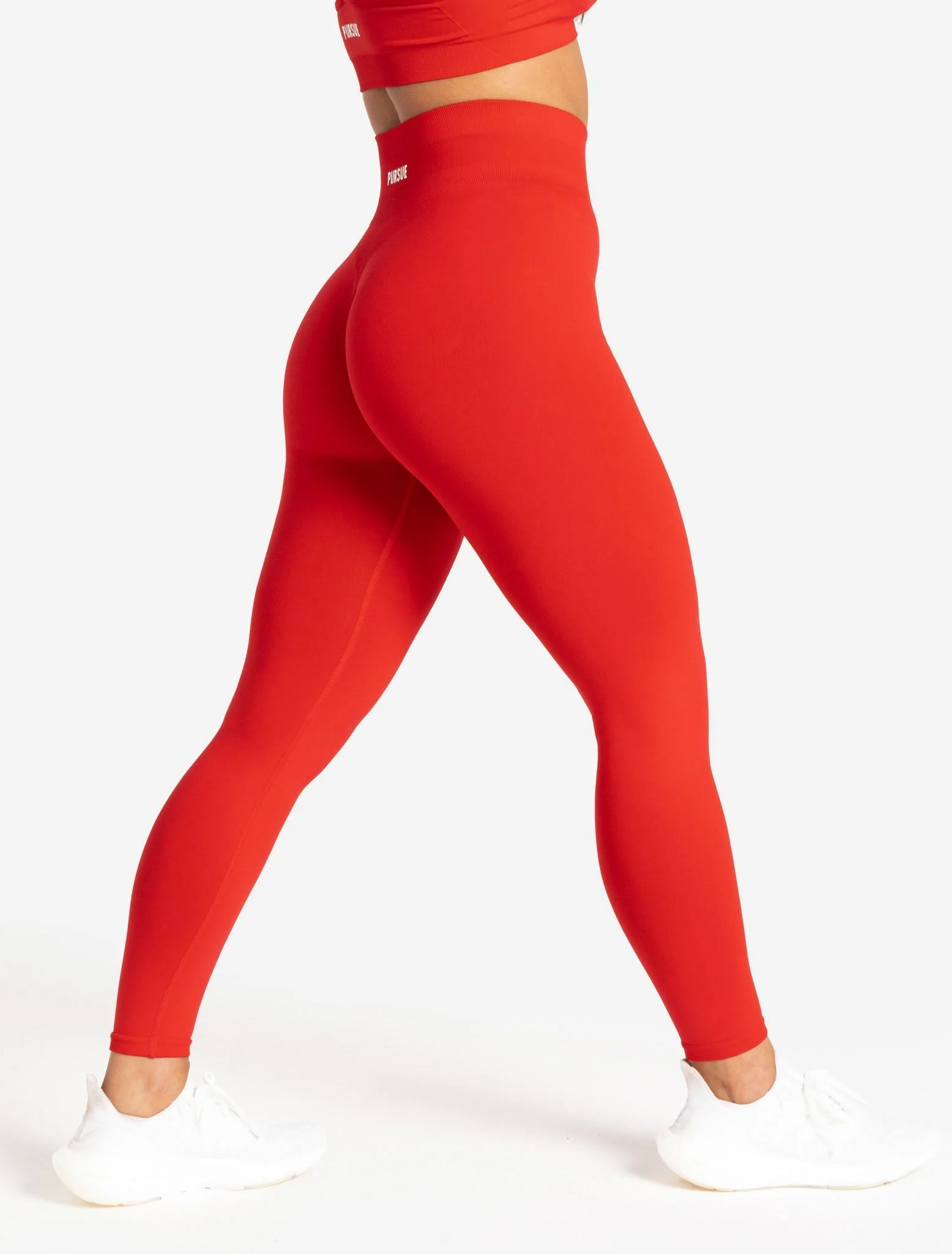 Scrunch Seamless Leggings - Candy Red - Image 3