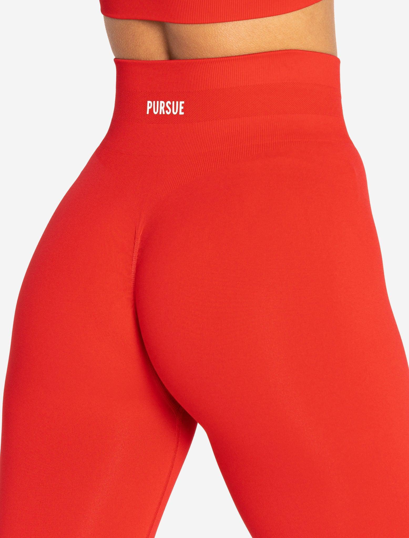 Scrunch Seamless Leggings - Candy Red - Image 4