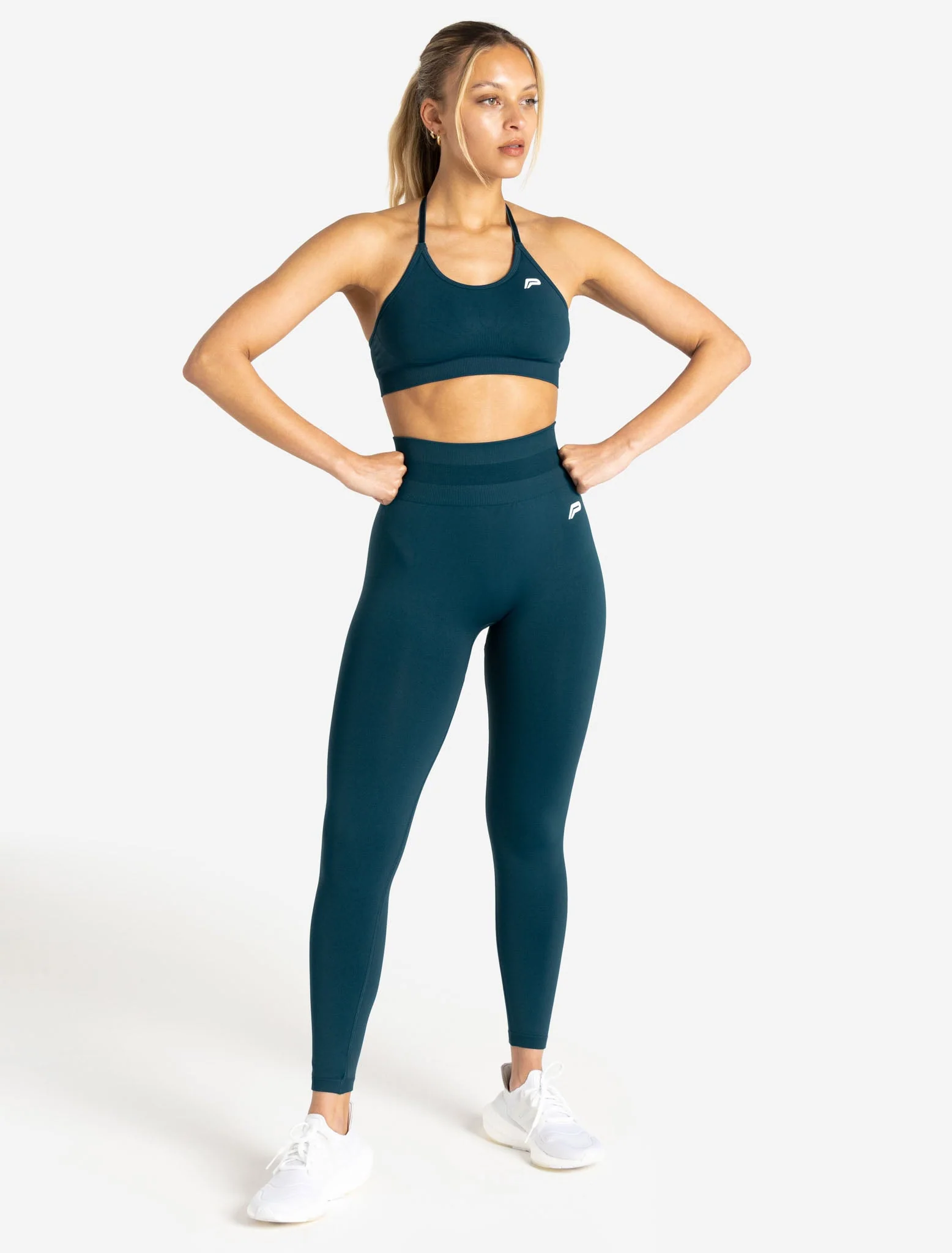 Scrunch Seamless Leggings - Dark Teal - Image 7