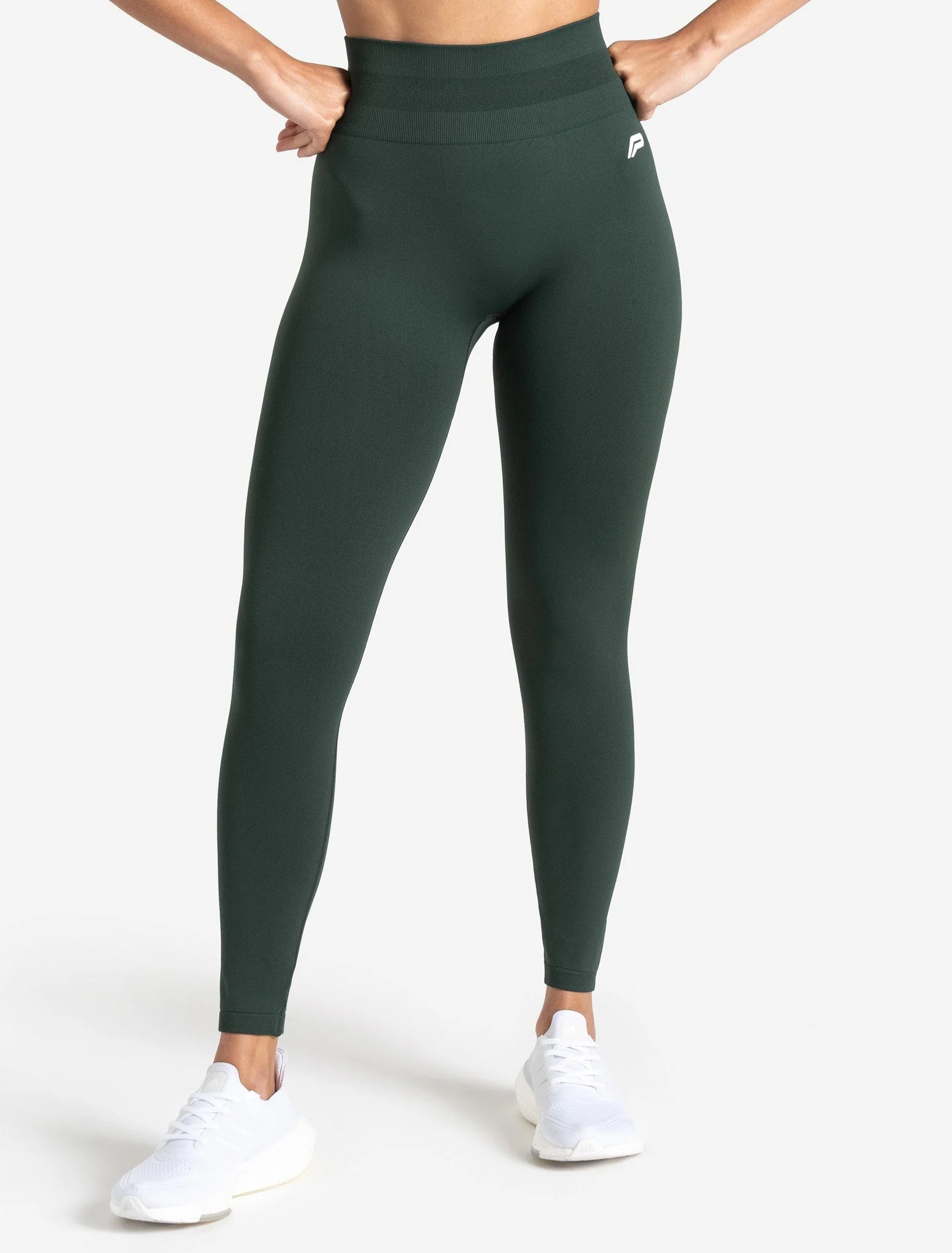 Scrunch Seamless Leggings - Forest Green - Image 3