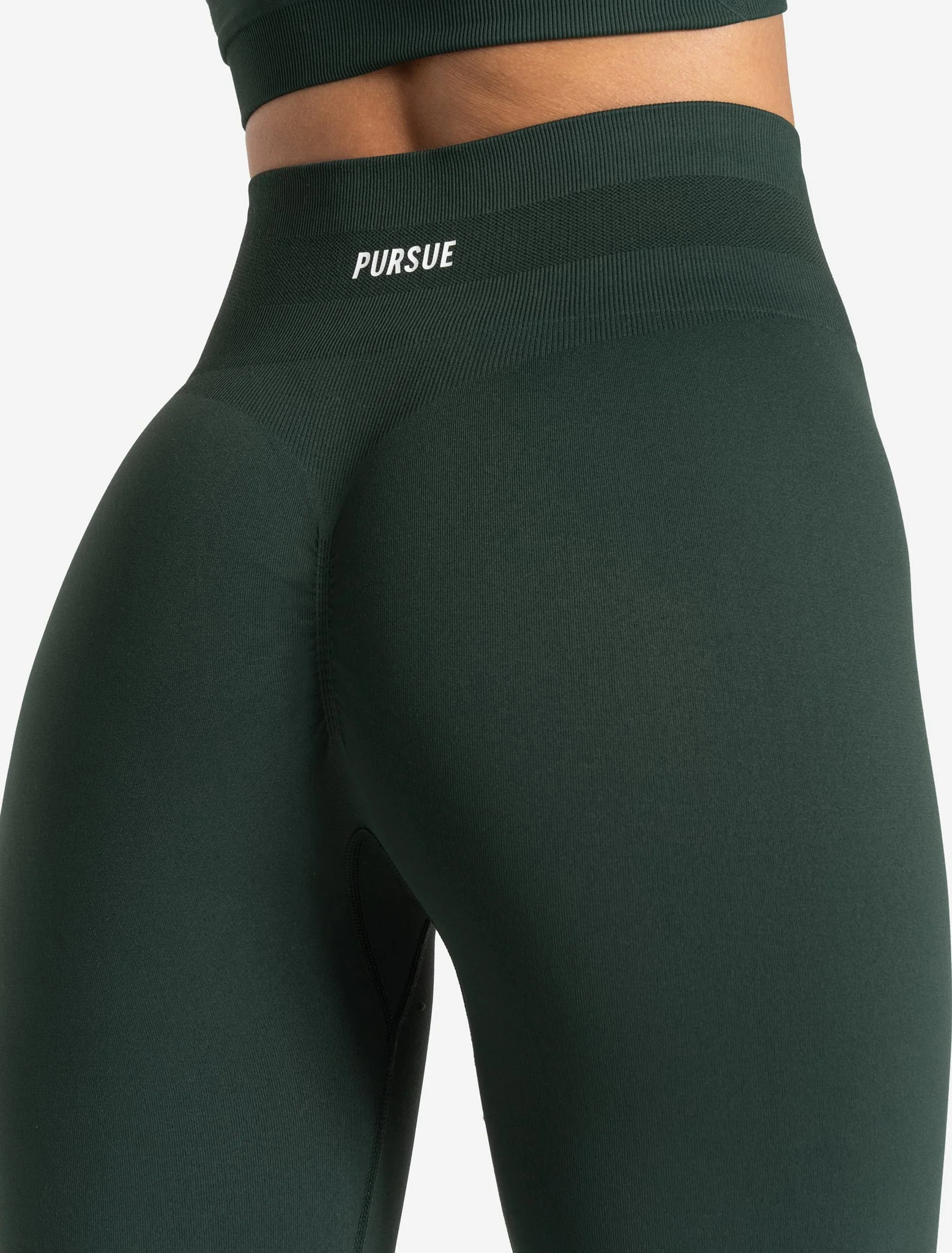 Scrunch Seamless Leggings - Forest Green - Image 4